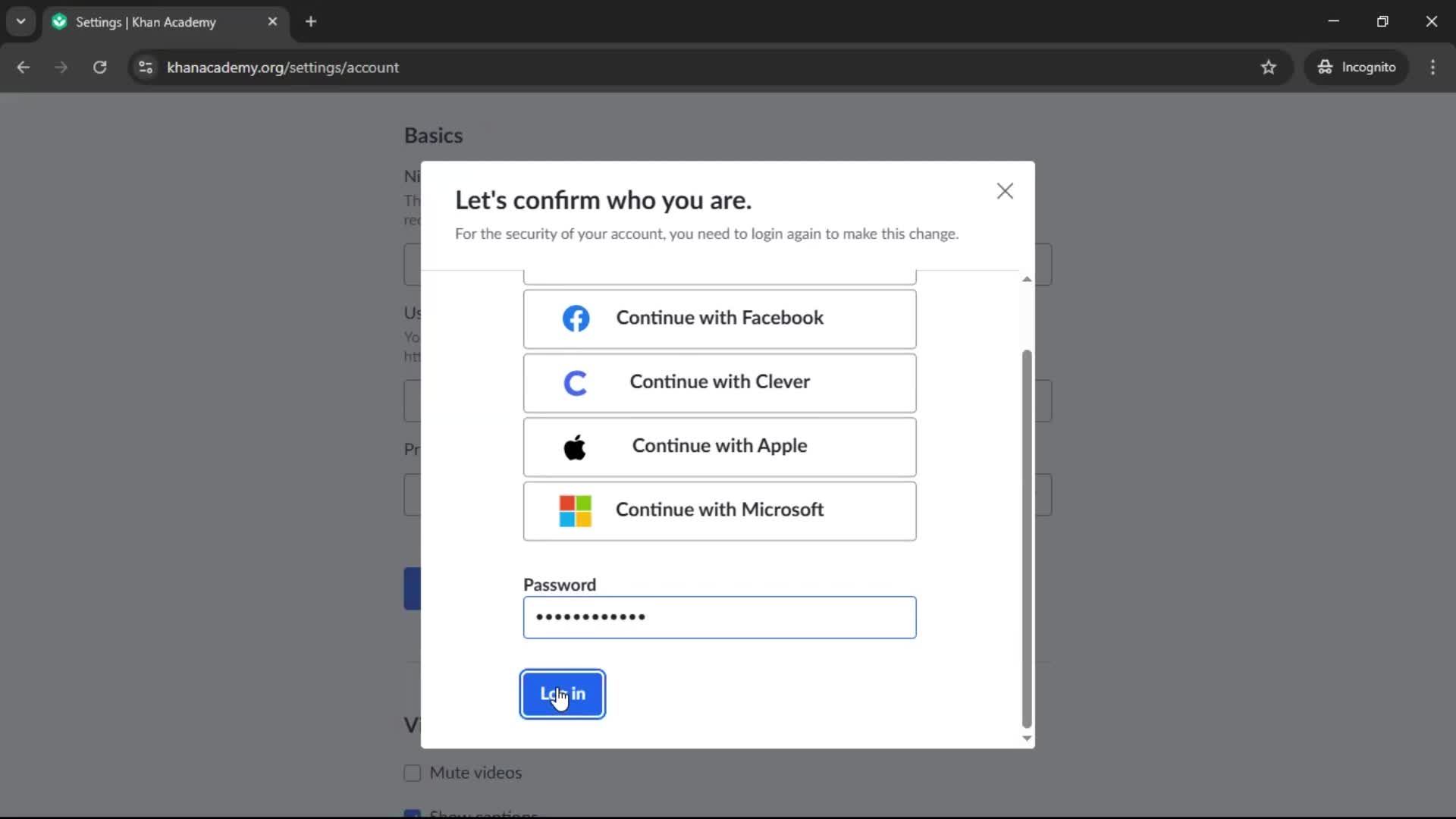 Updating your profile screenshot