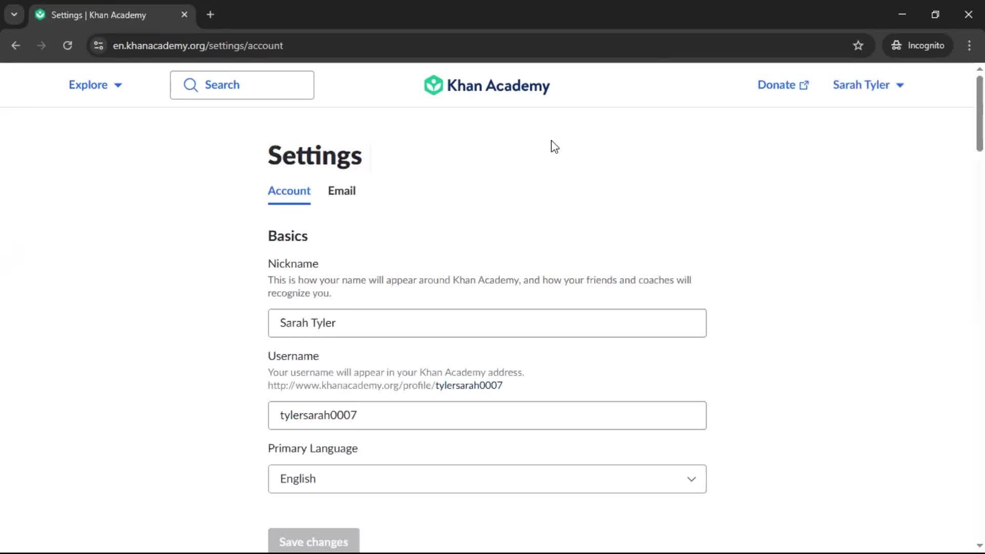 Updating your profile screenshot