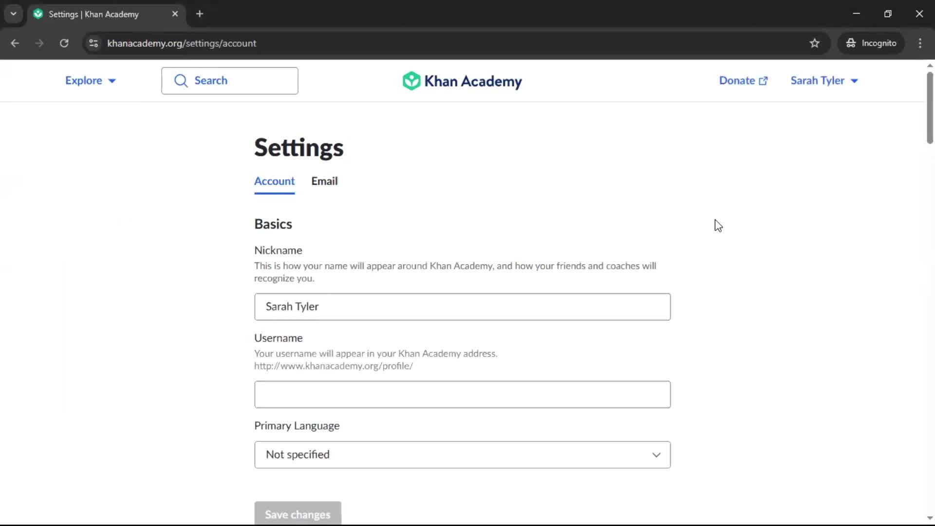 Updating your profile screenshot