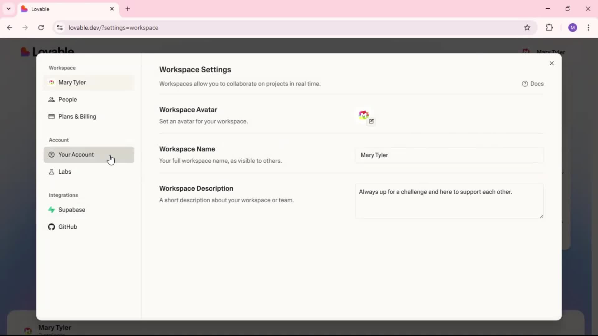 Updating your profile screenshot