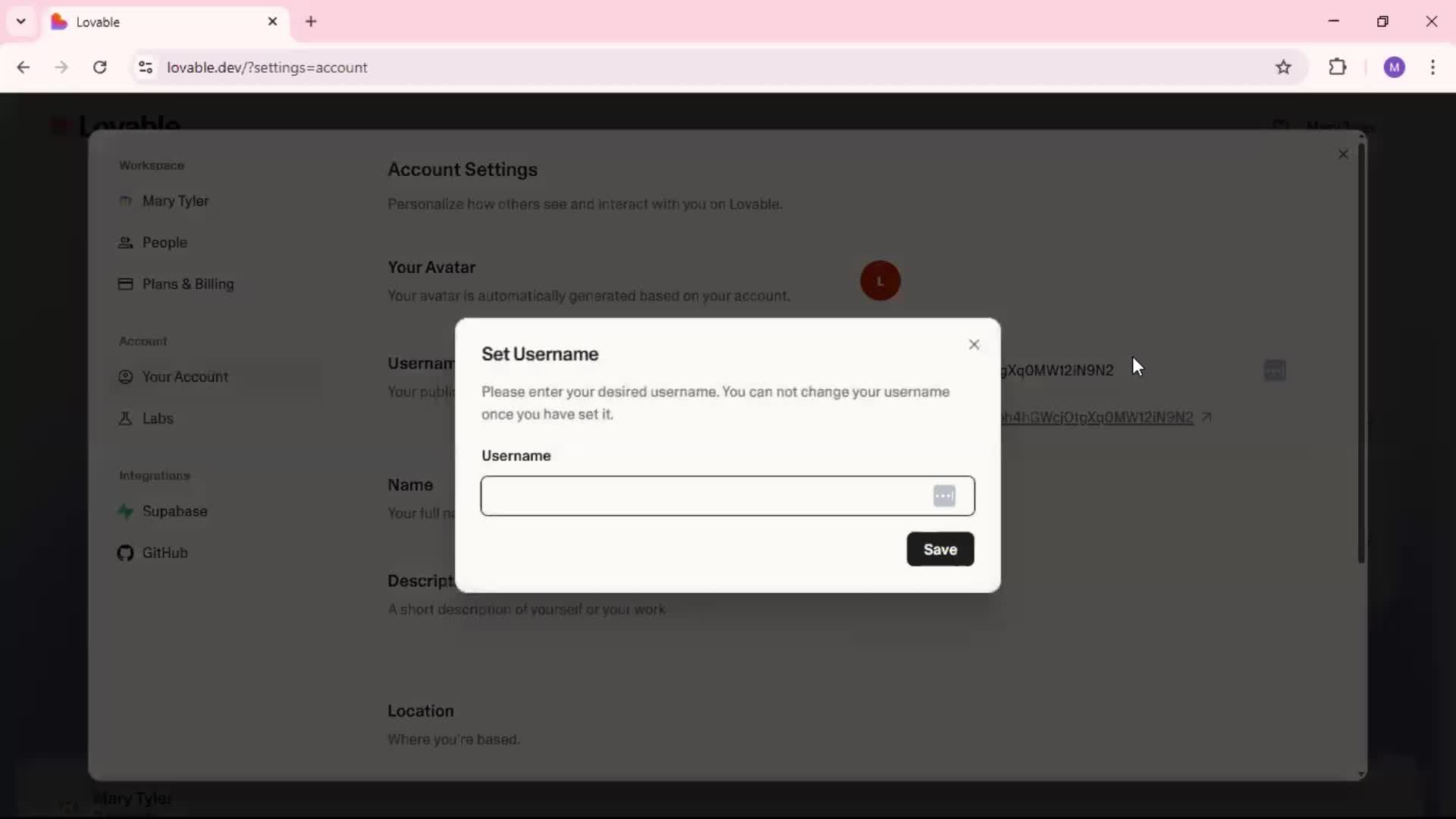 Updating your profile screenshot
