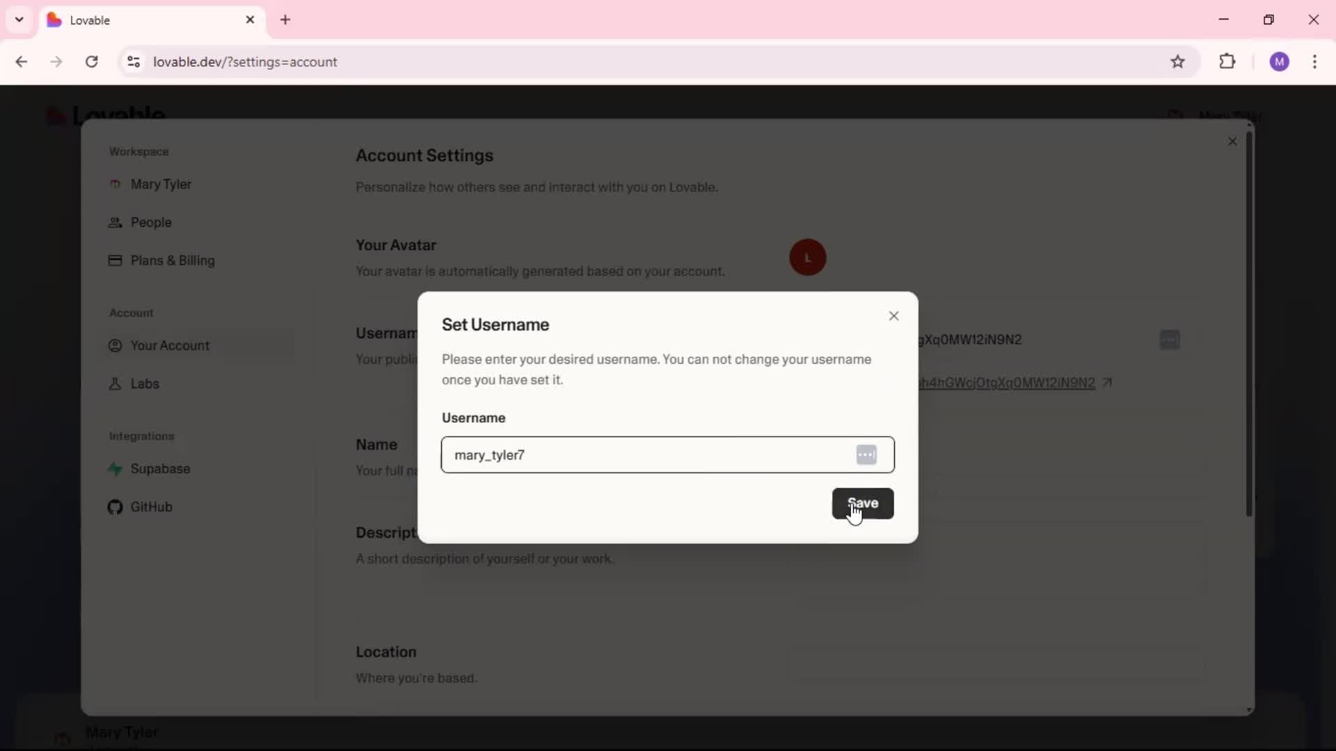 Updating your profile screenshot