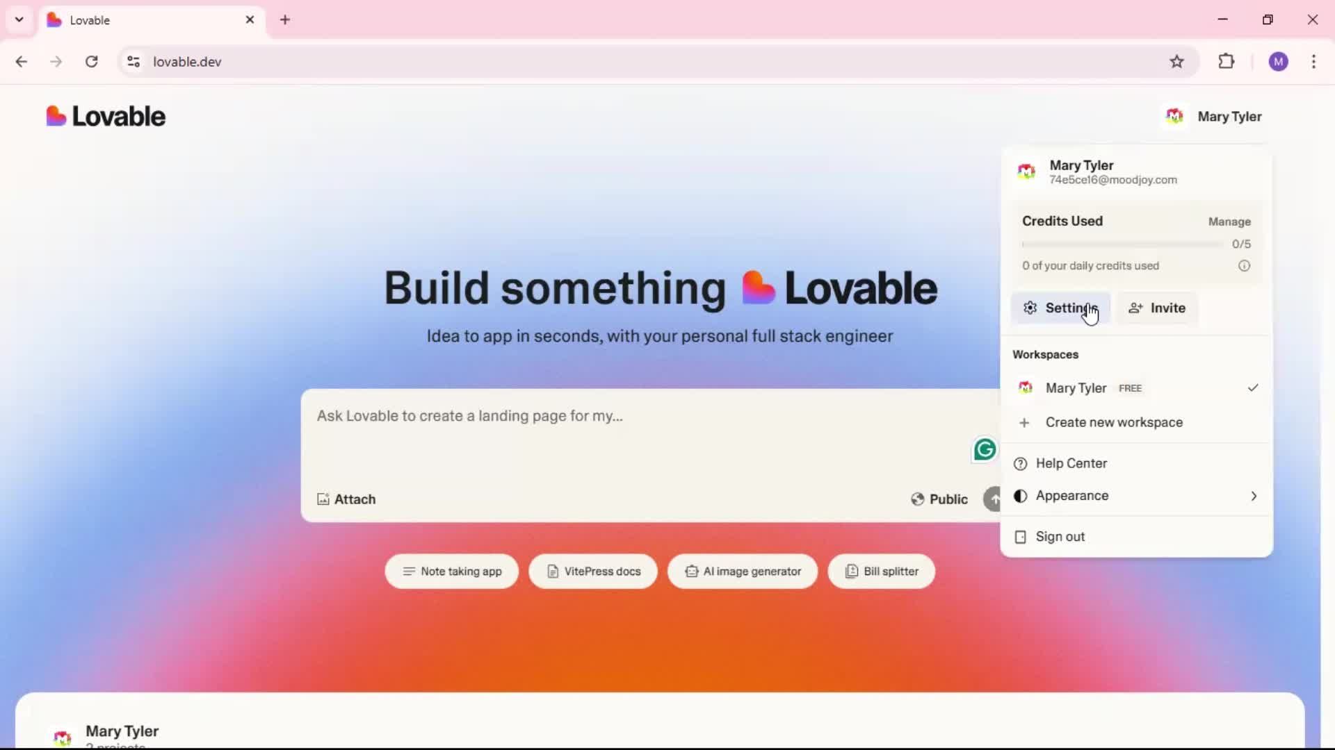 Updating your profile screenshot