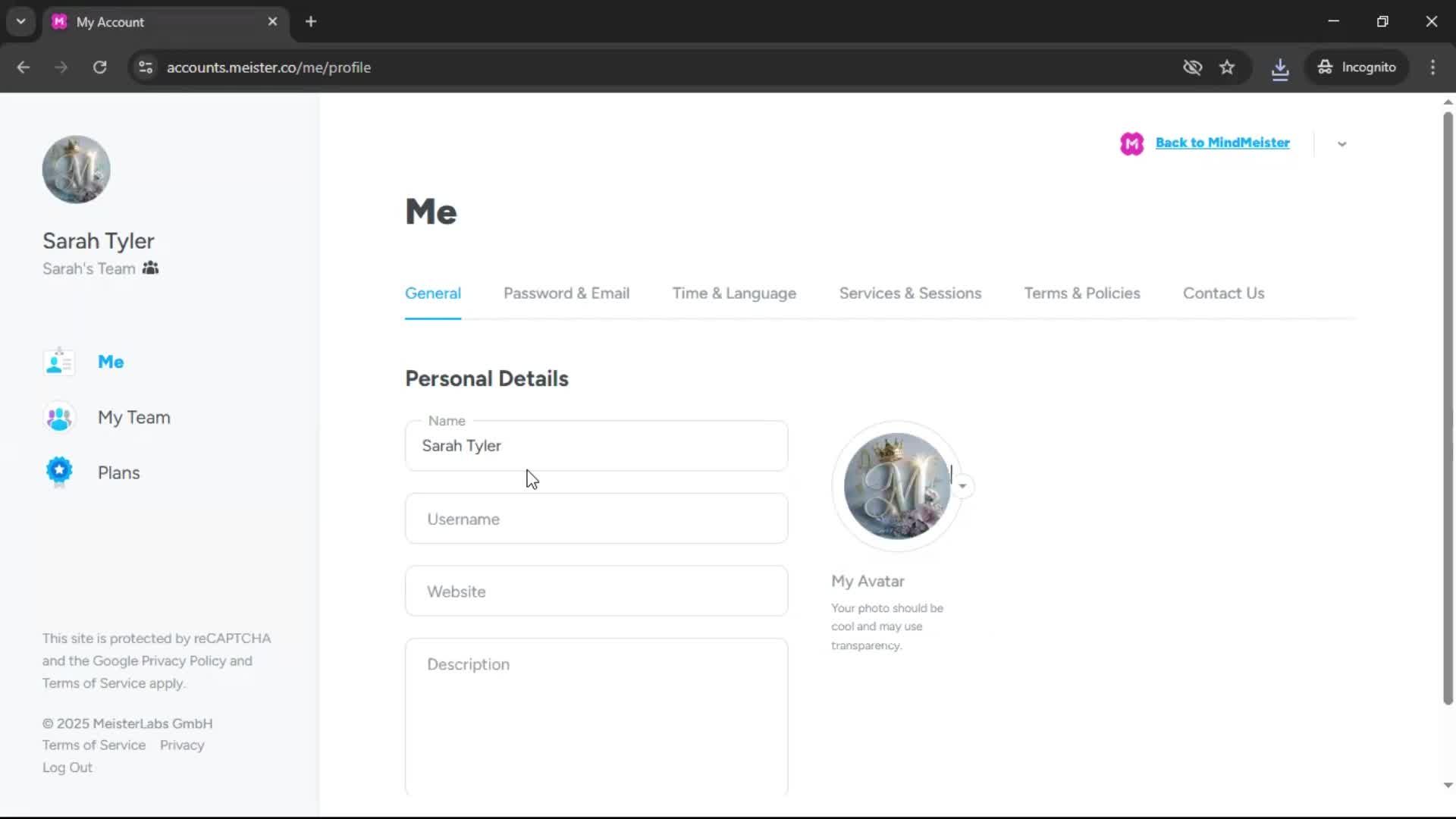 Updating your profile screenshot