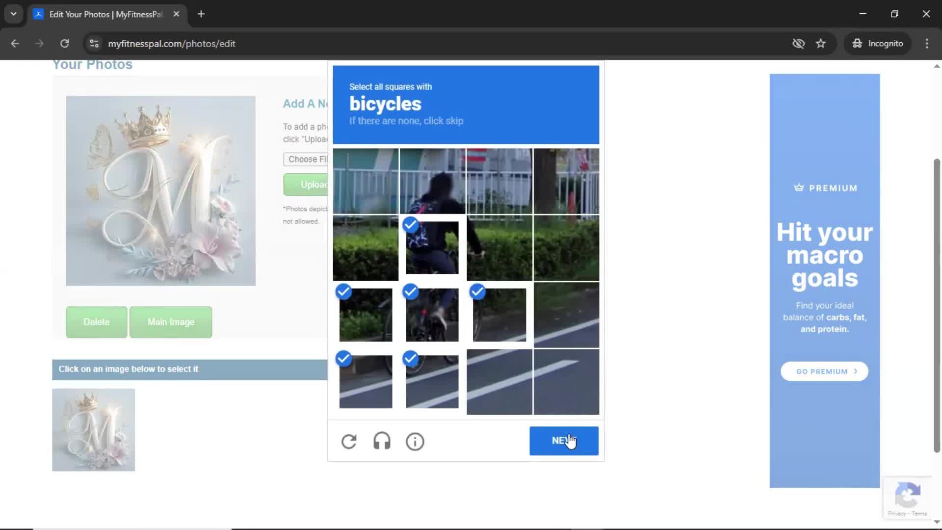 Updating your profile screenshot