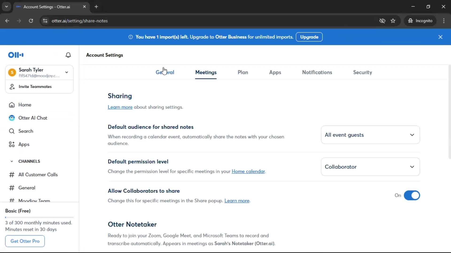 Updating your profile screenshot