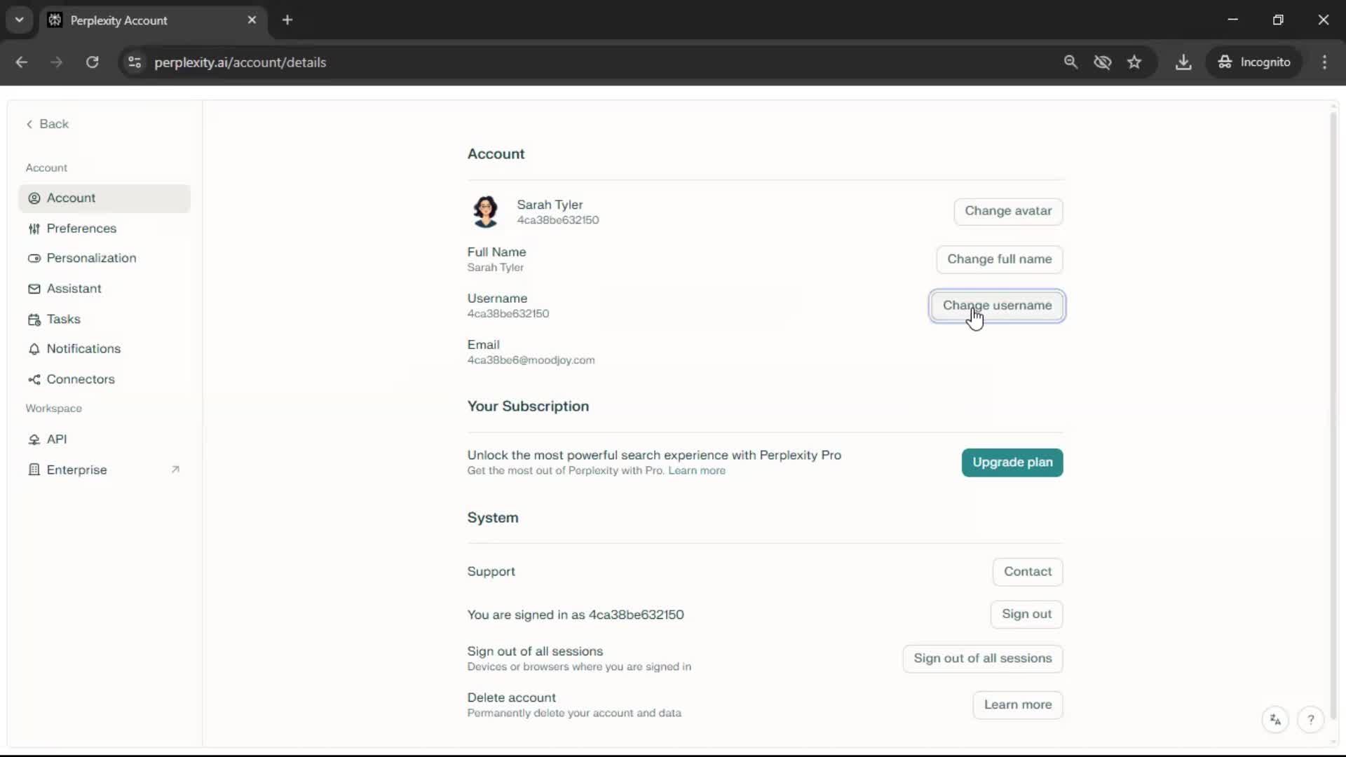Updating your profile screenshot