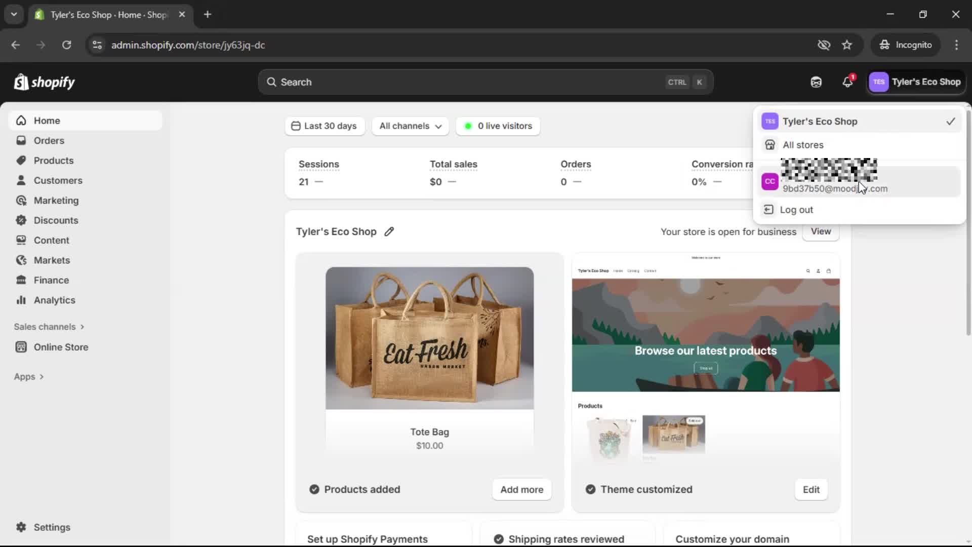 Updating your profile on Shopify video thumbnail