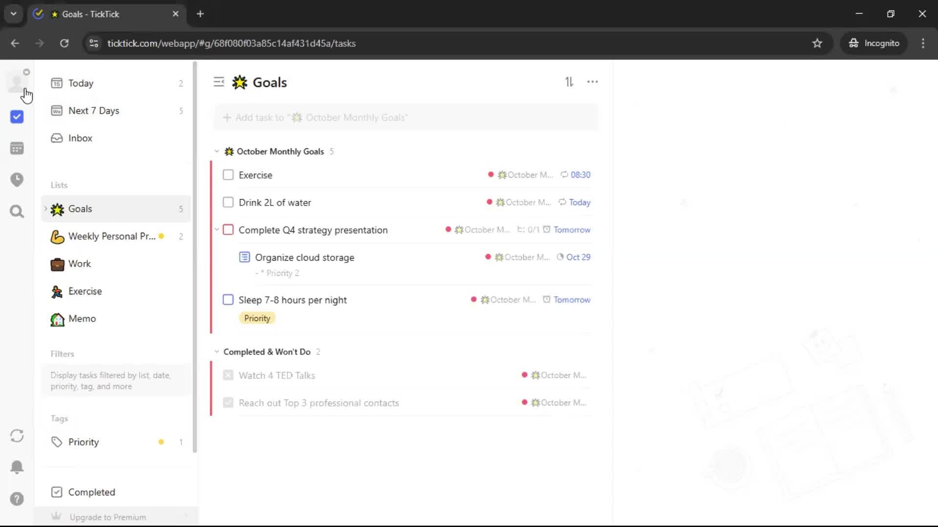 Updating your profile screenshot
