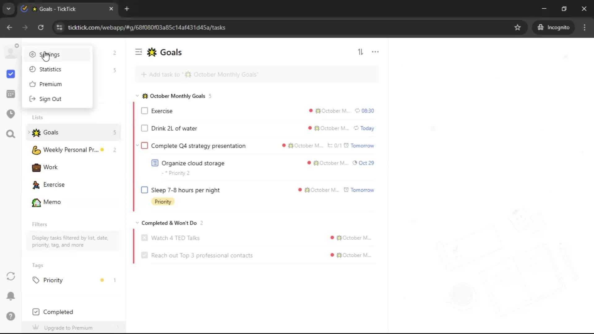 Updating your profile screenshot