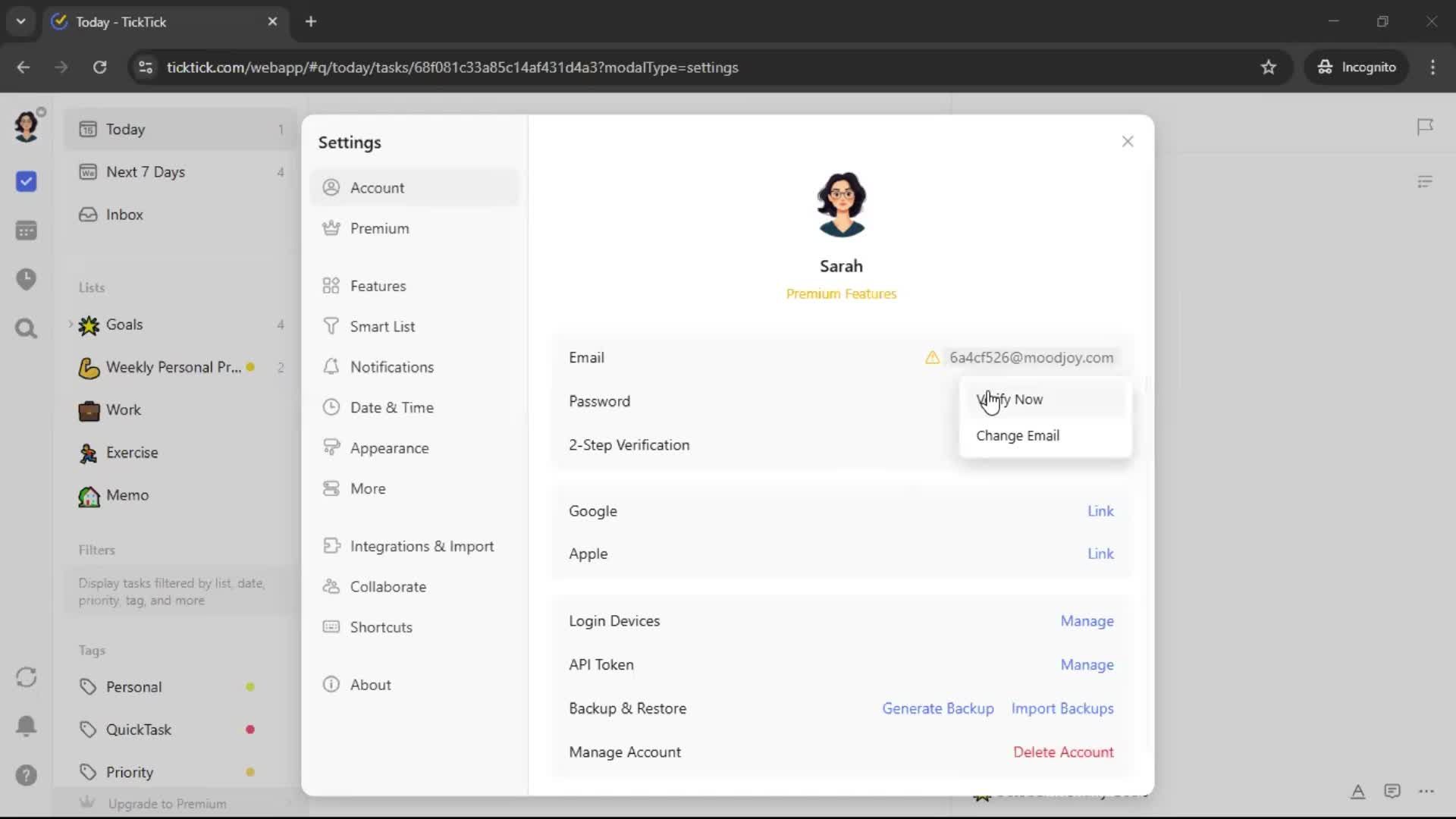 Updating your profile screenshot