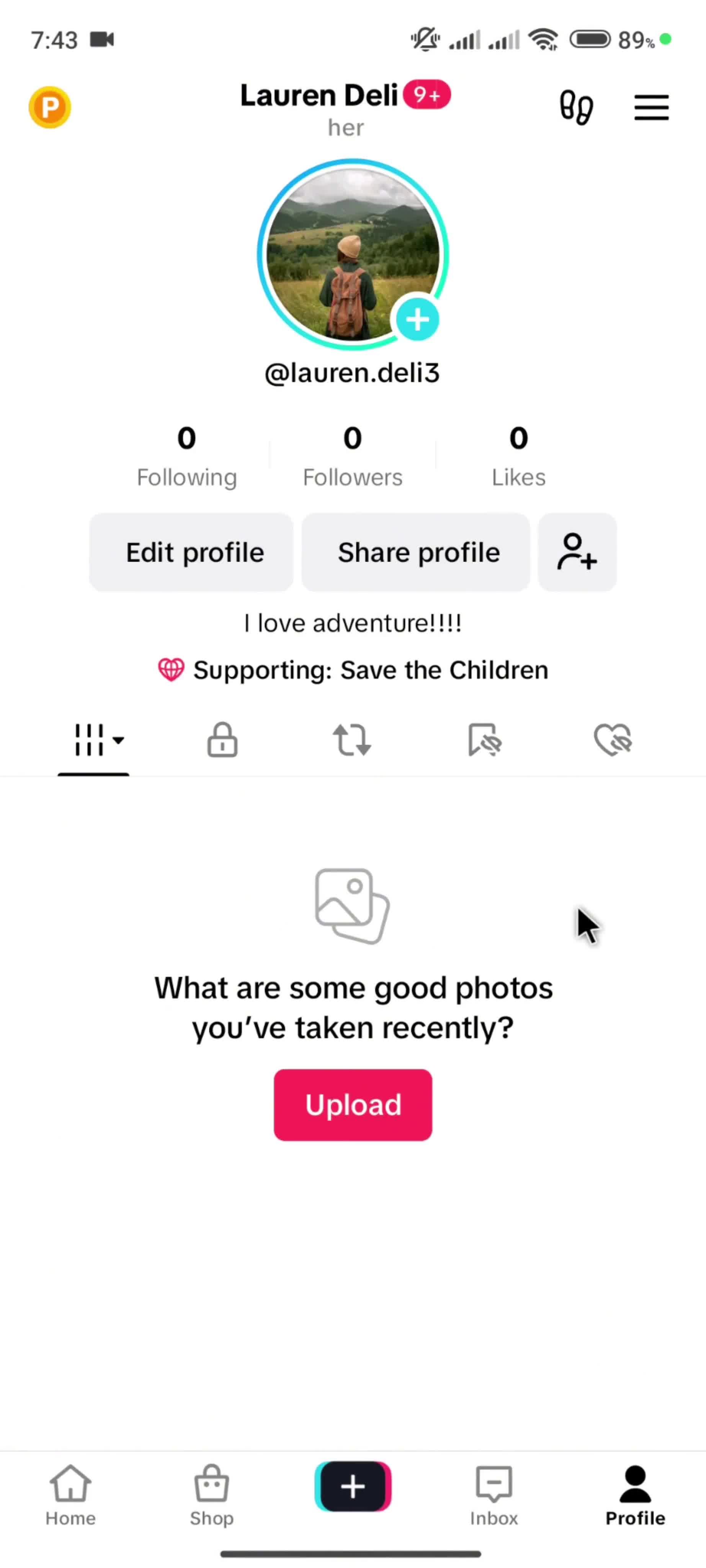 Updating your profile on TikTok video thumbnail