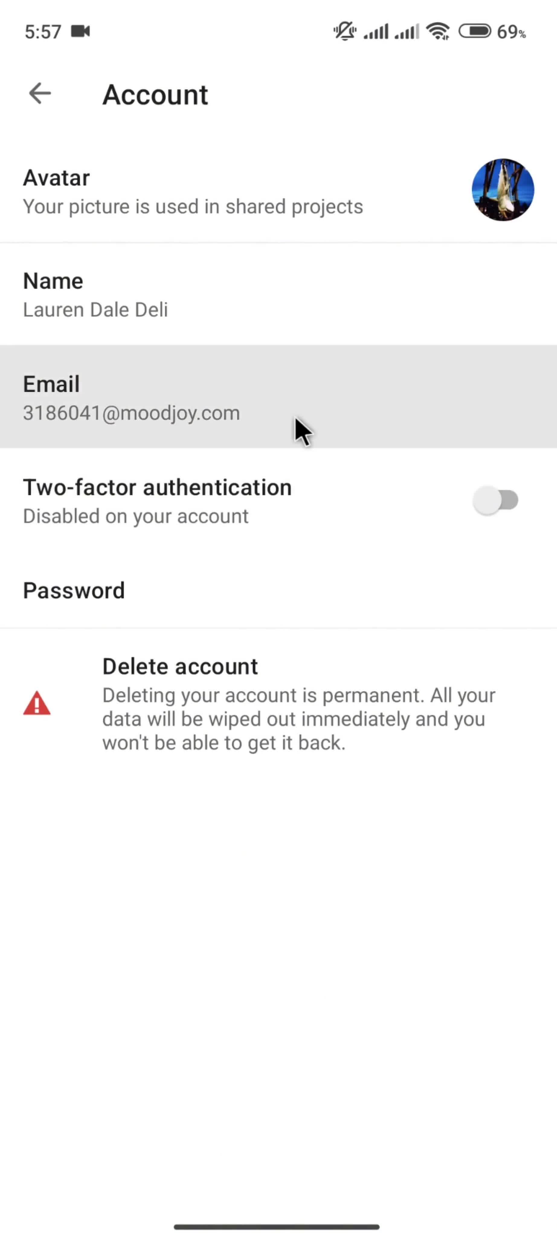 Updating your profile screenshot