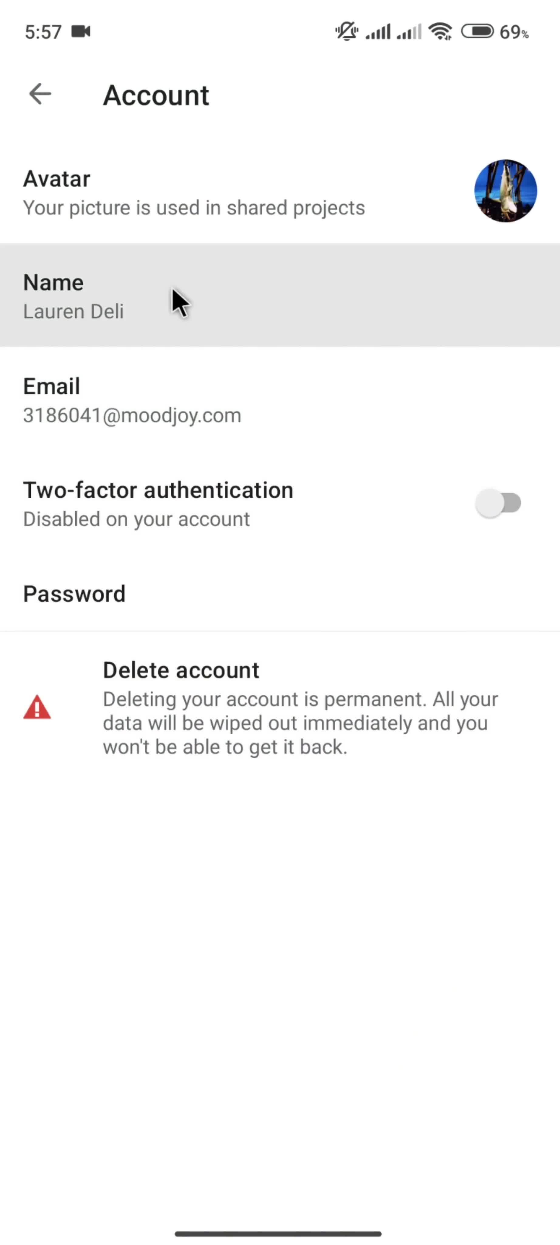 Updating your profile screenshot