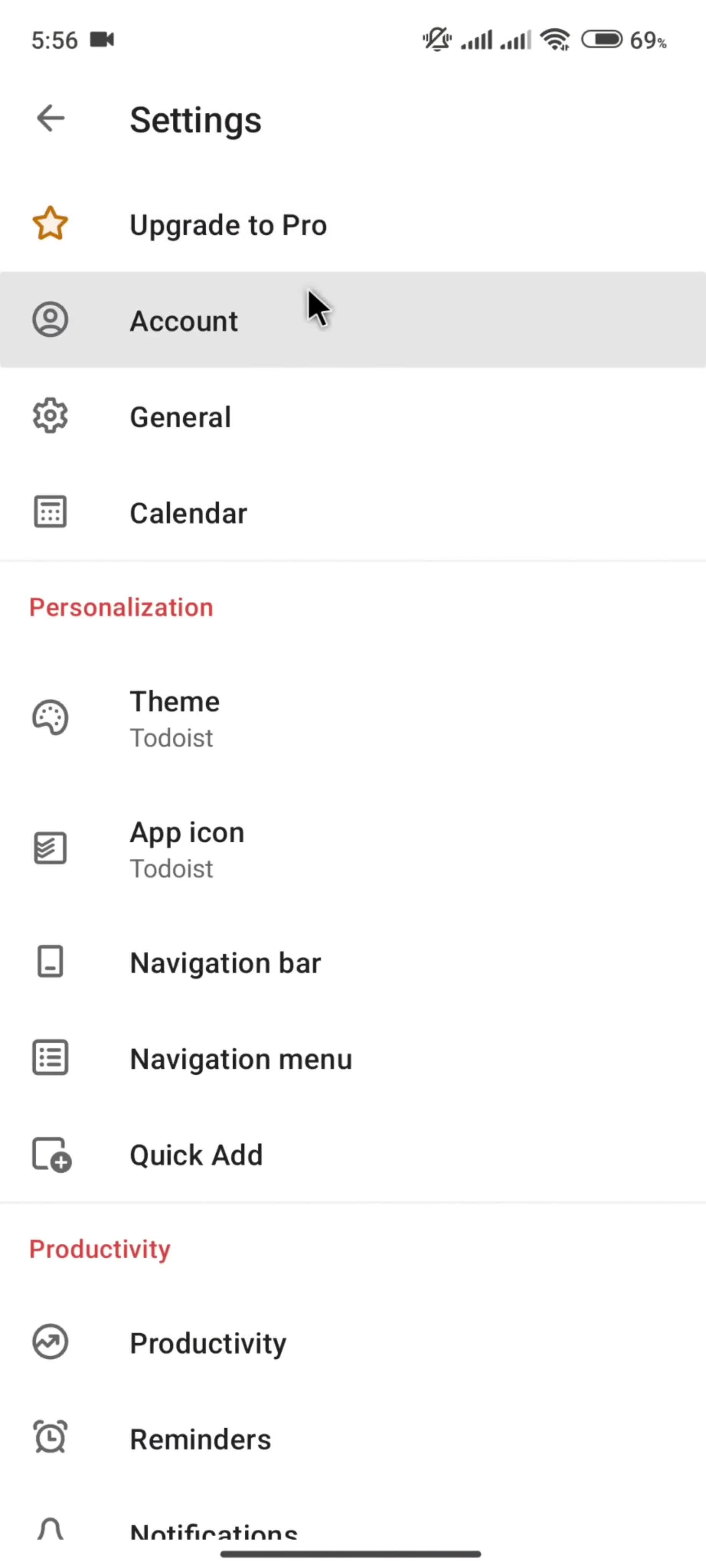 Updating your profile screenshot