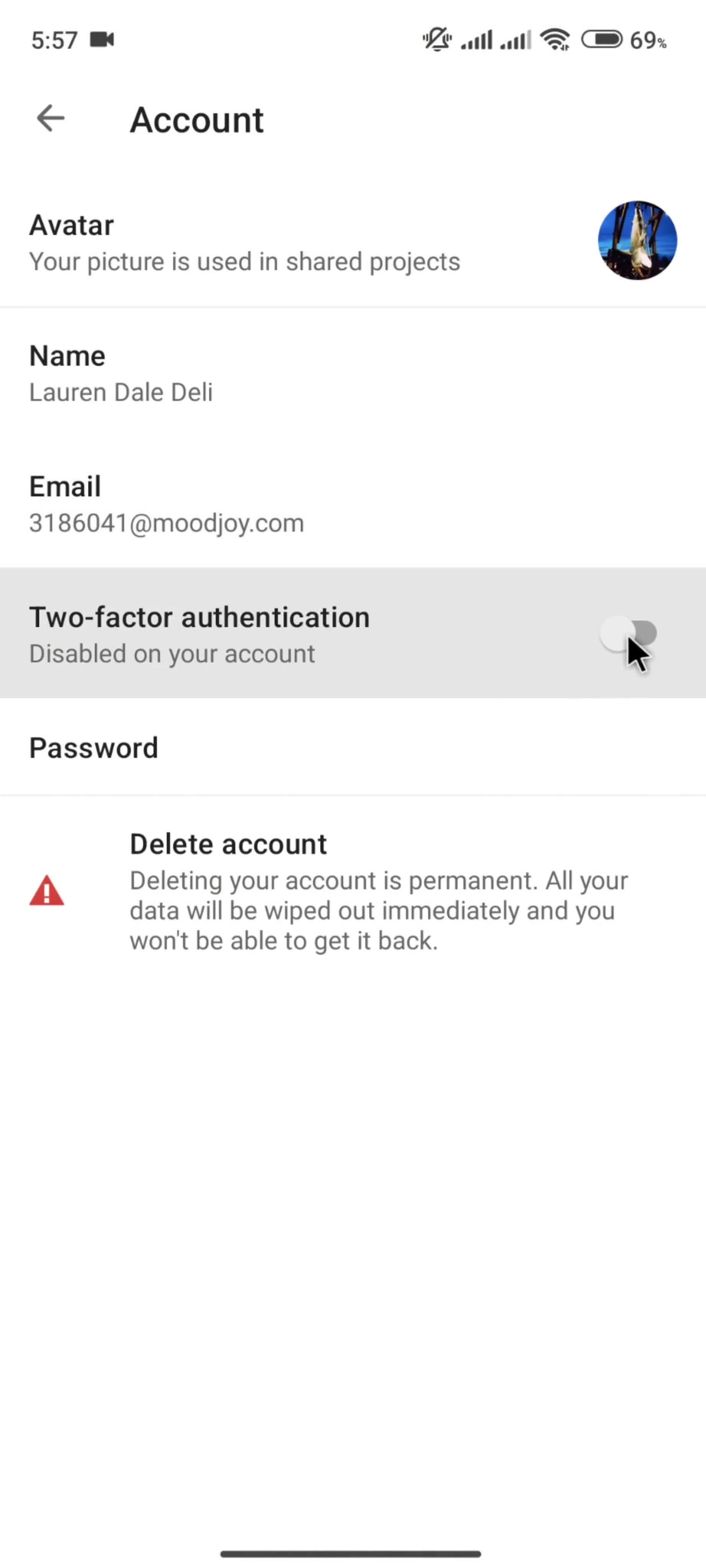 Updating your profile screenshot