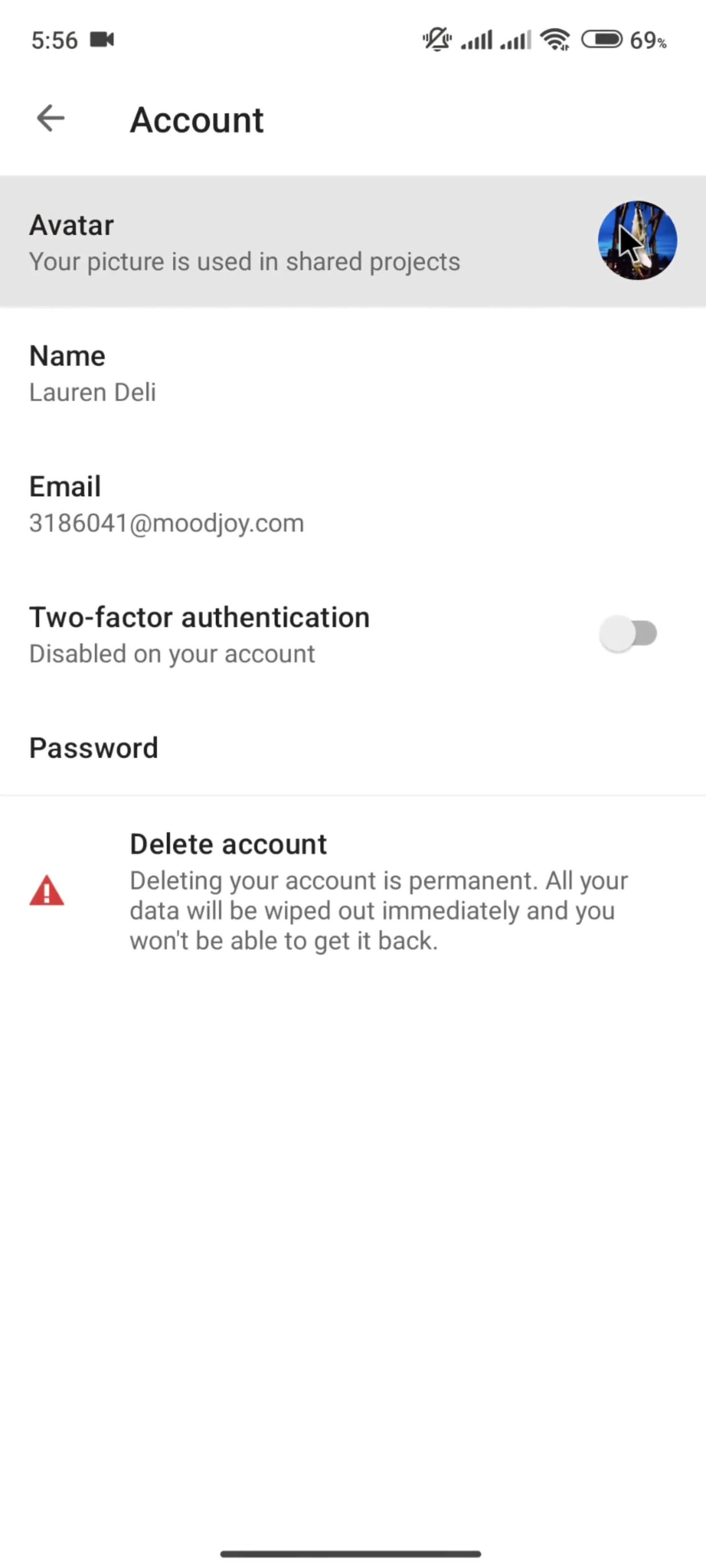 Updating your profile screenshot