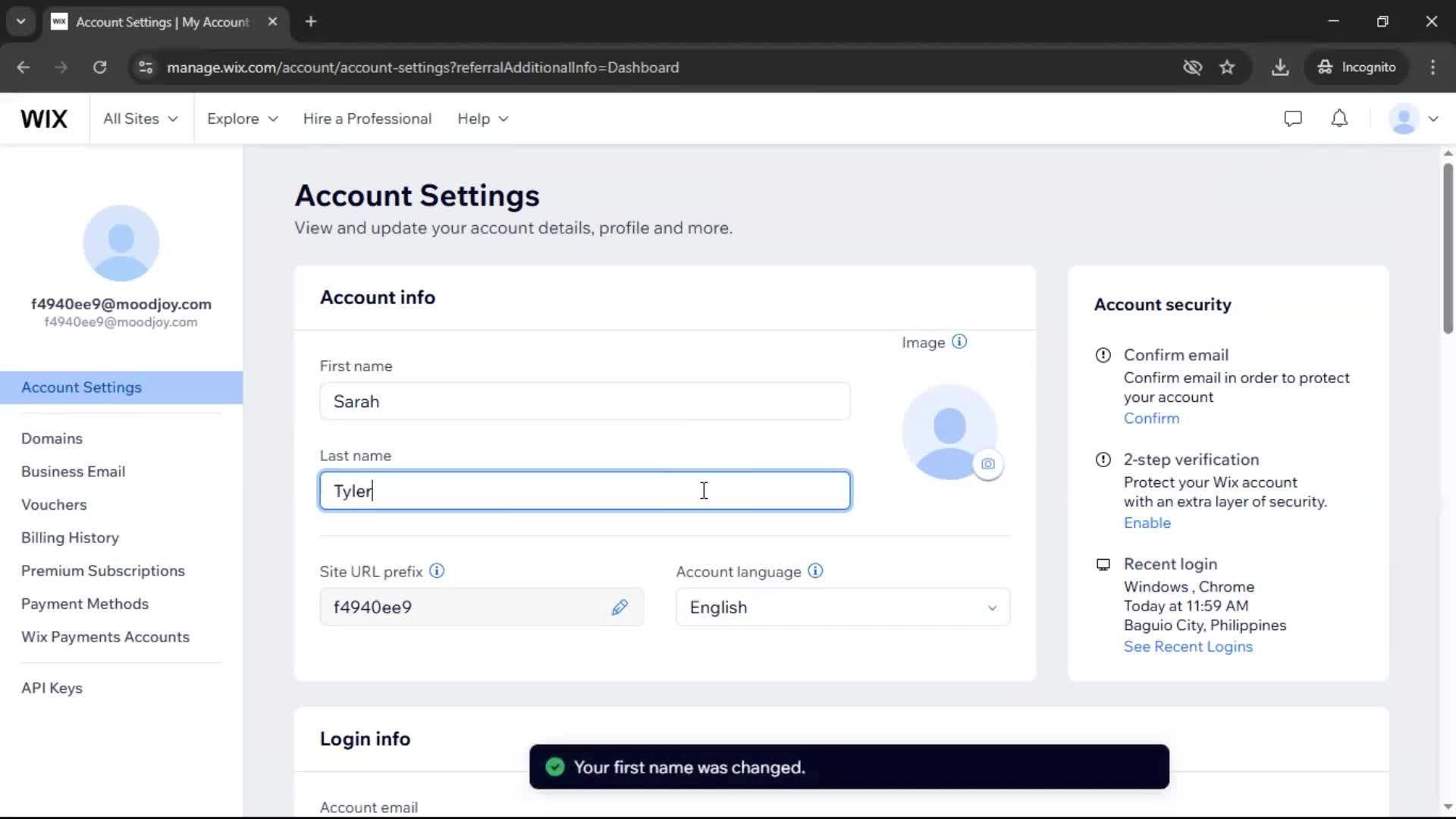 Updating your profile screenshot