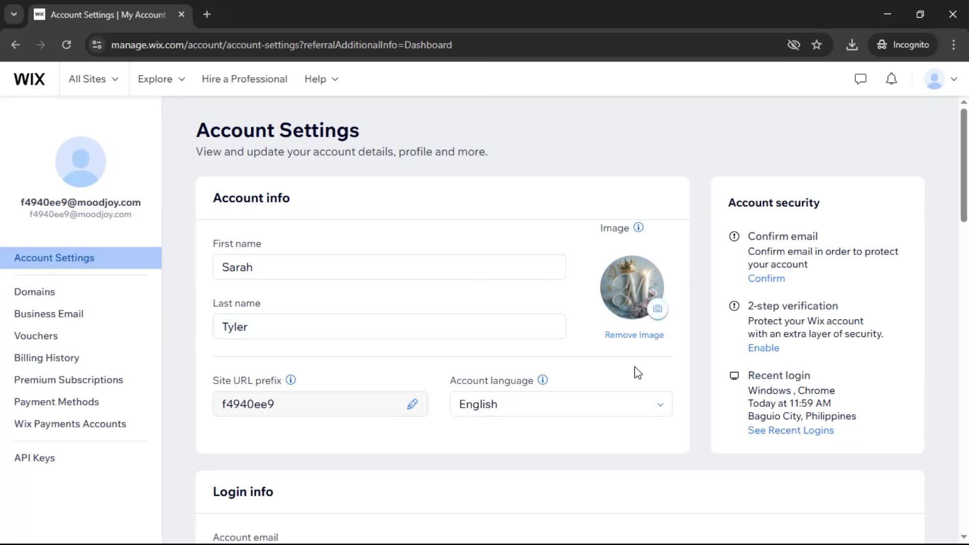 Updating your profile screenshot