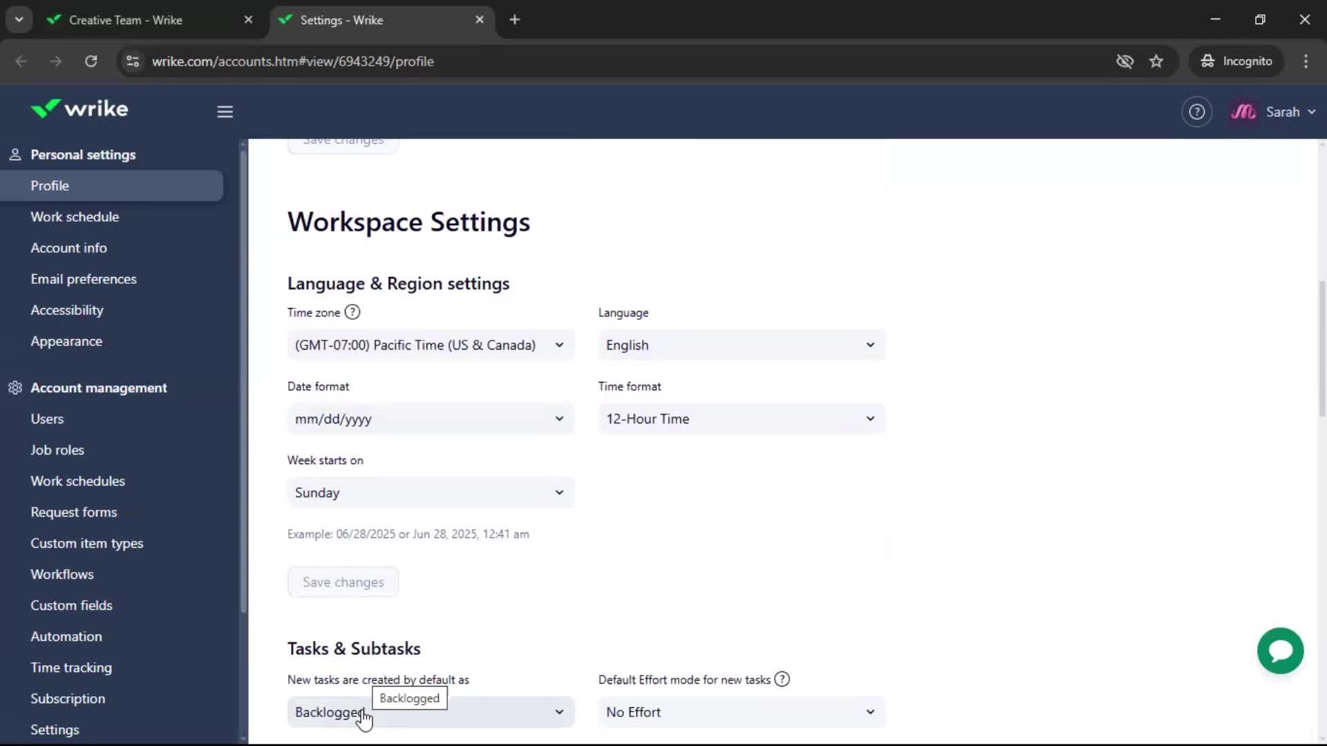 Updating your profile screenshot