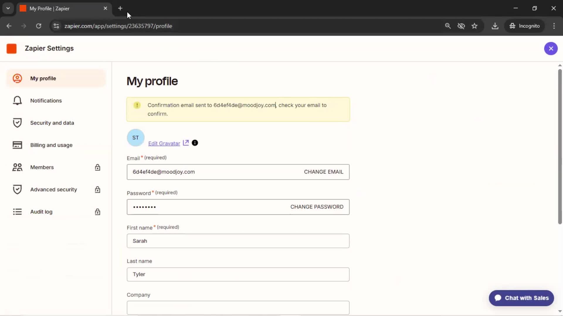 Updating your profile screenshot