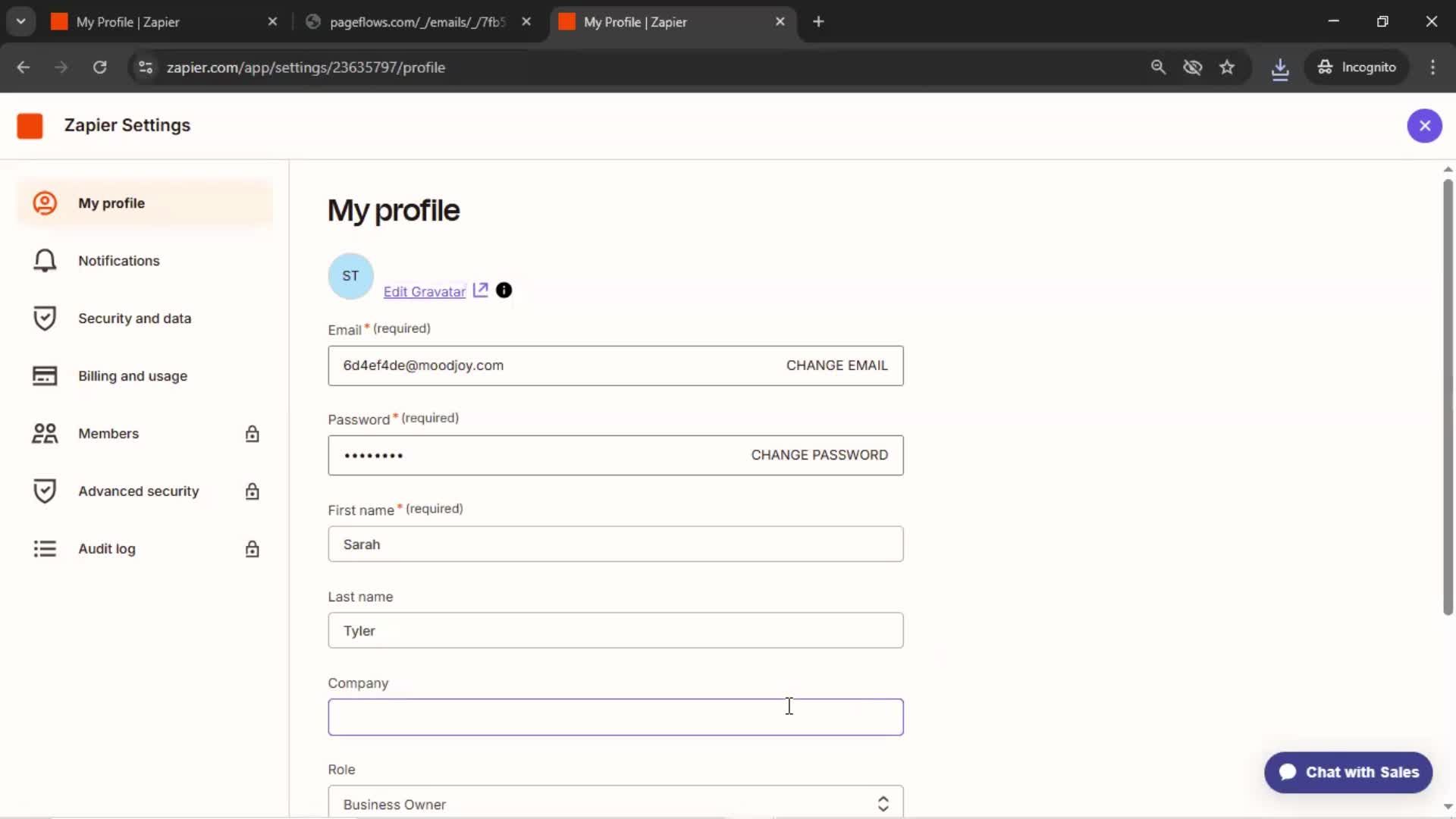 Updating your profile screenshot