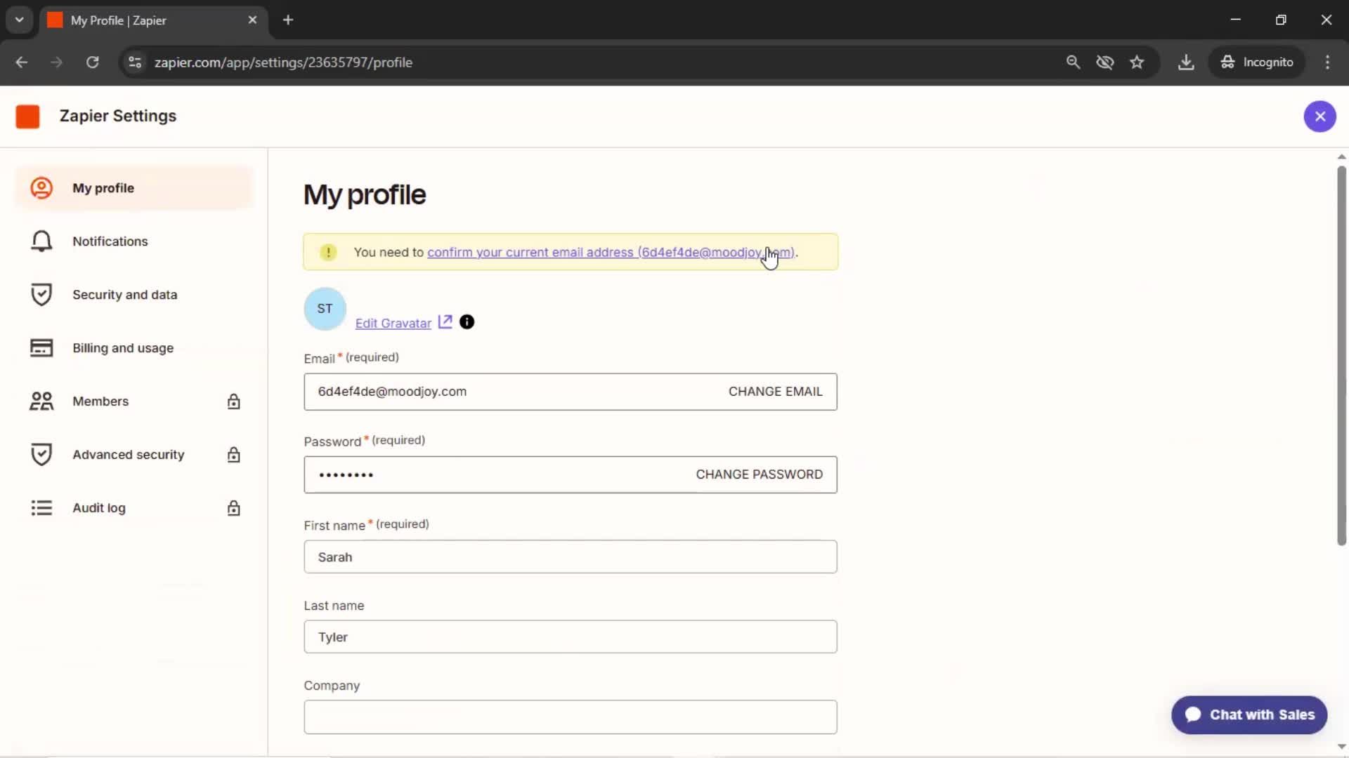 Updating your profile screenshot