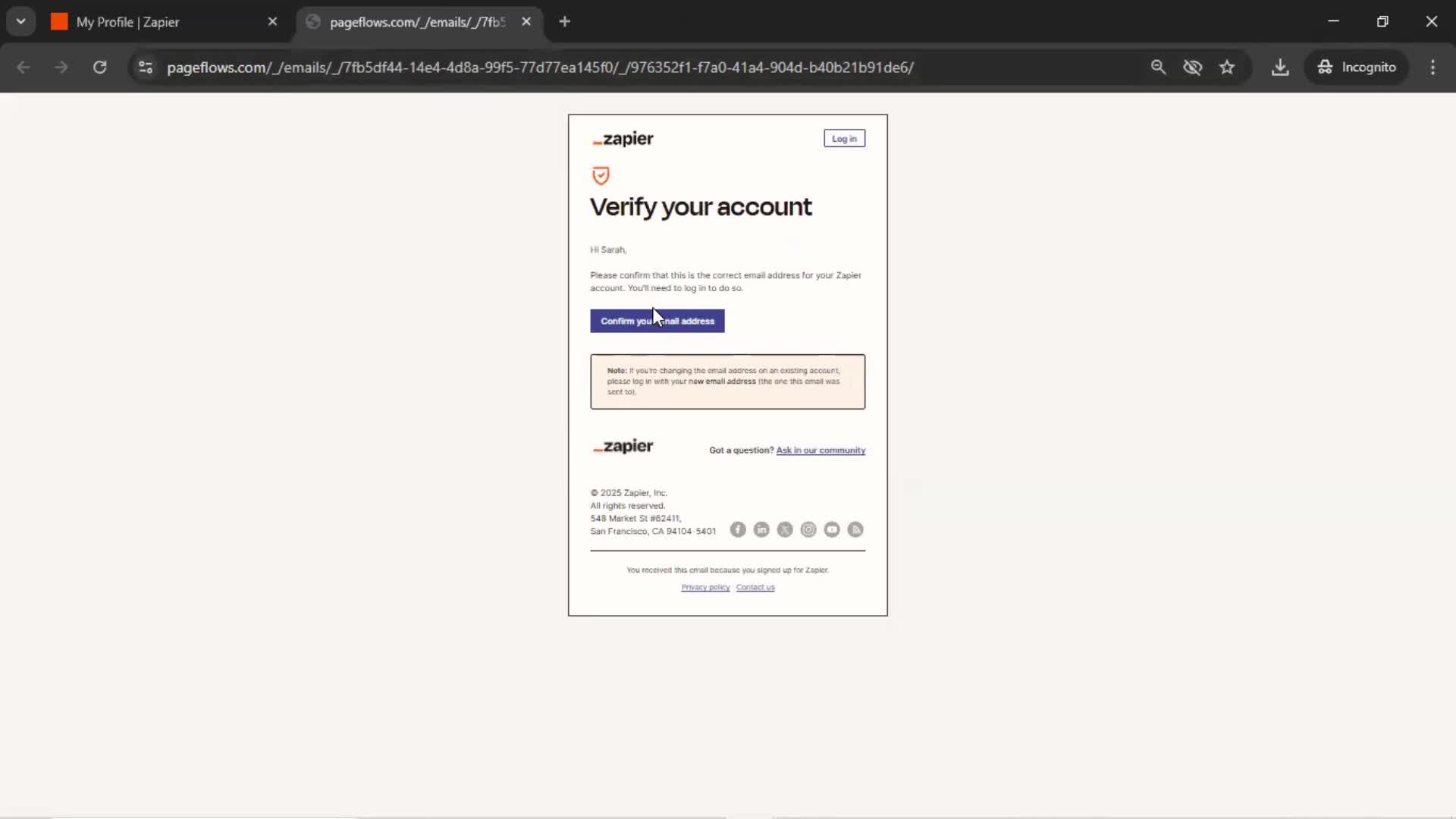 Updating your profile screenshot