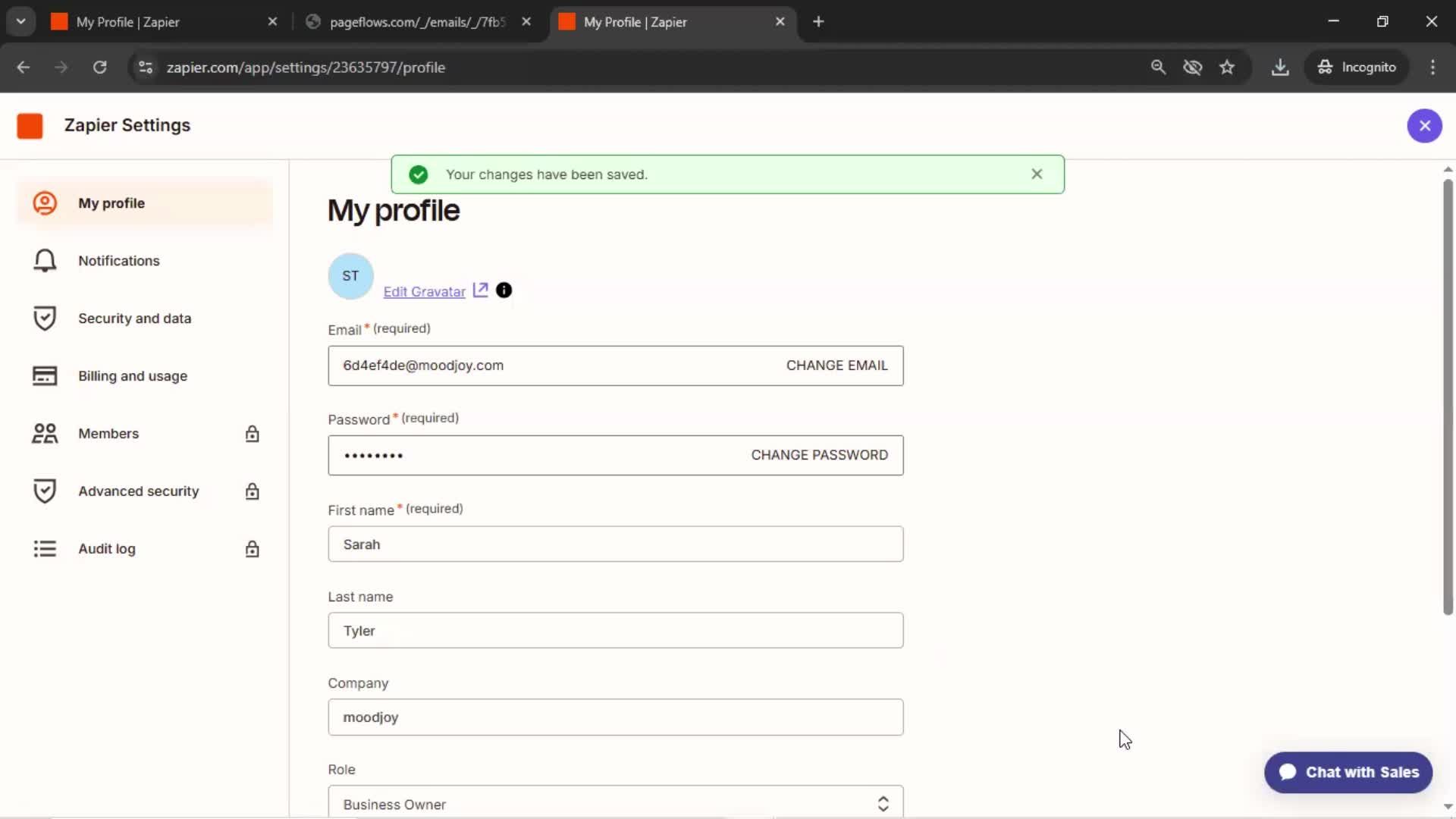 Updating your profile screenshot