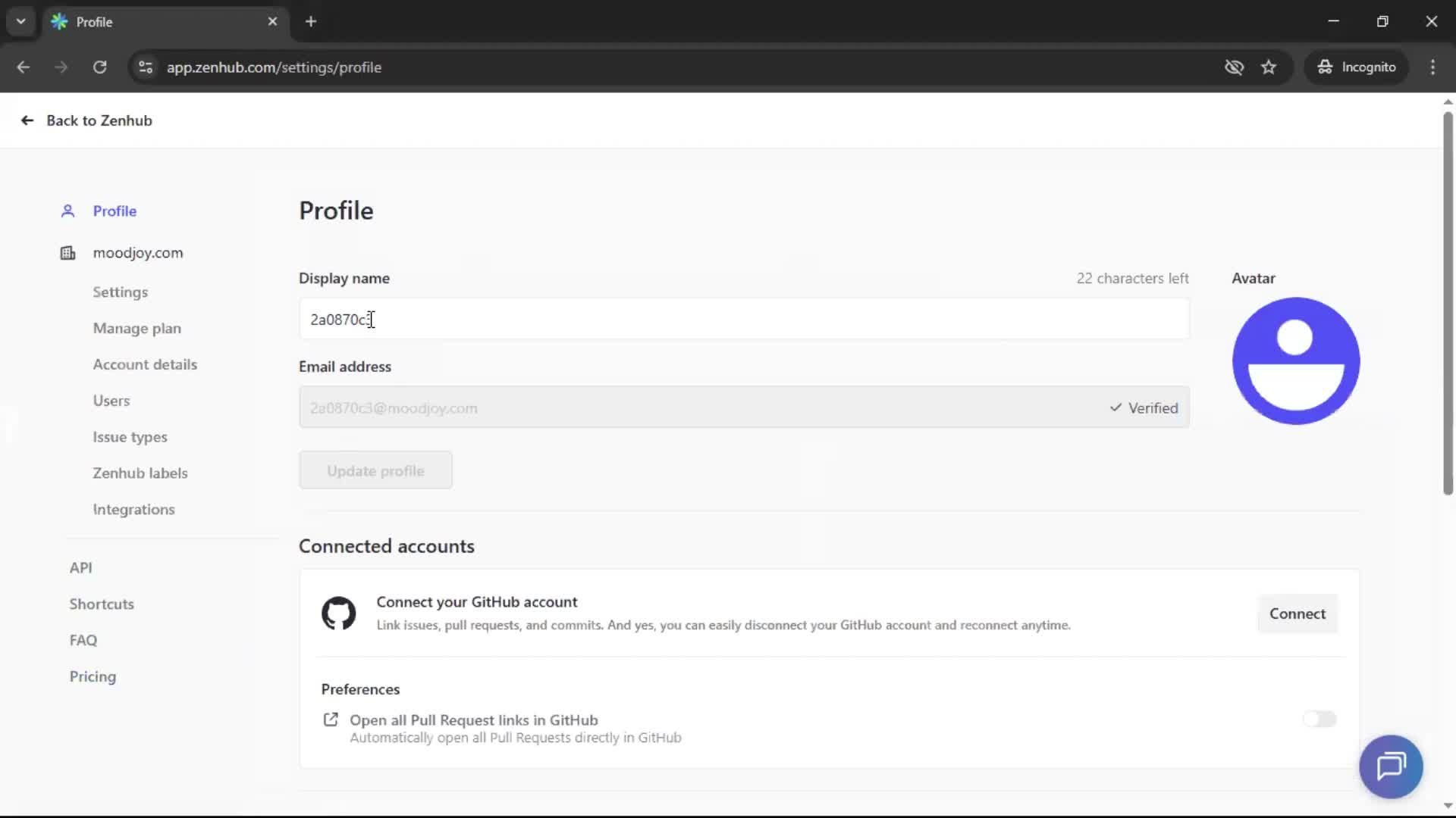 Updating your profile screenshot
