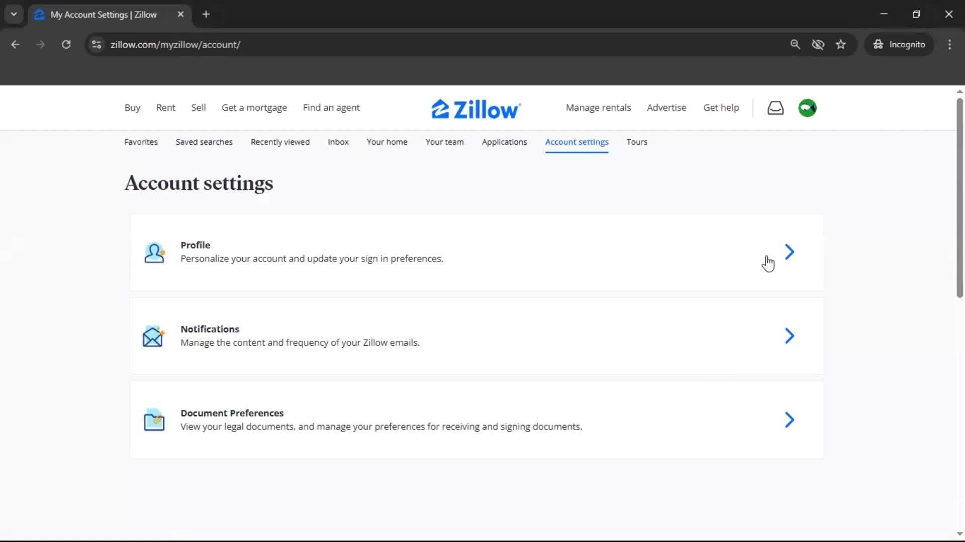 Updating your profile screenshot