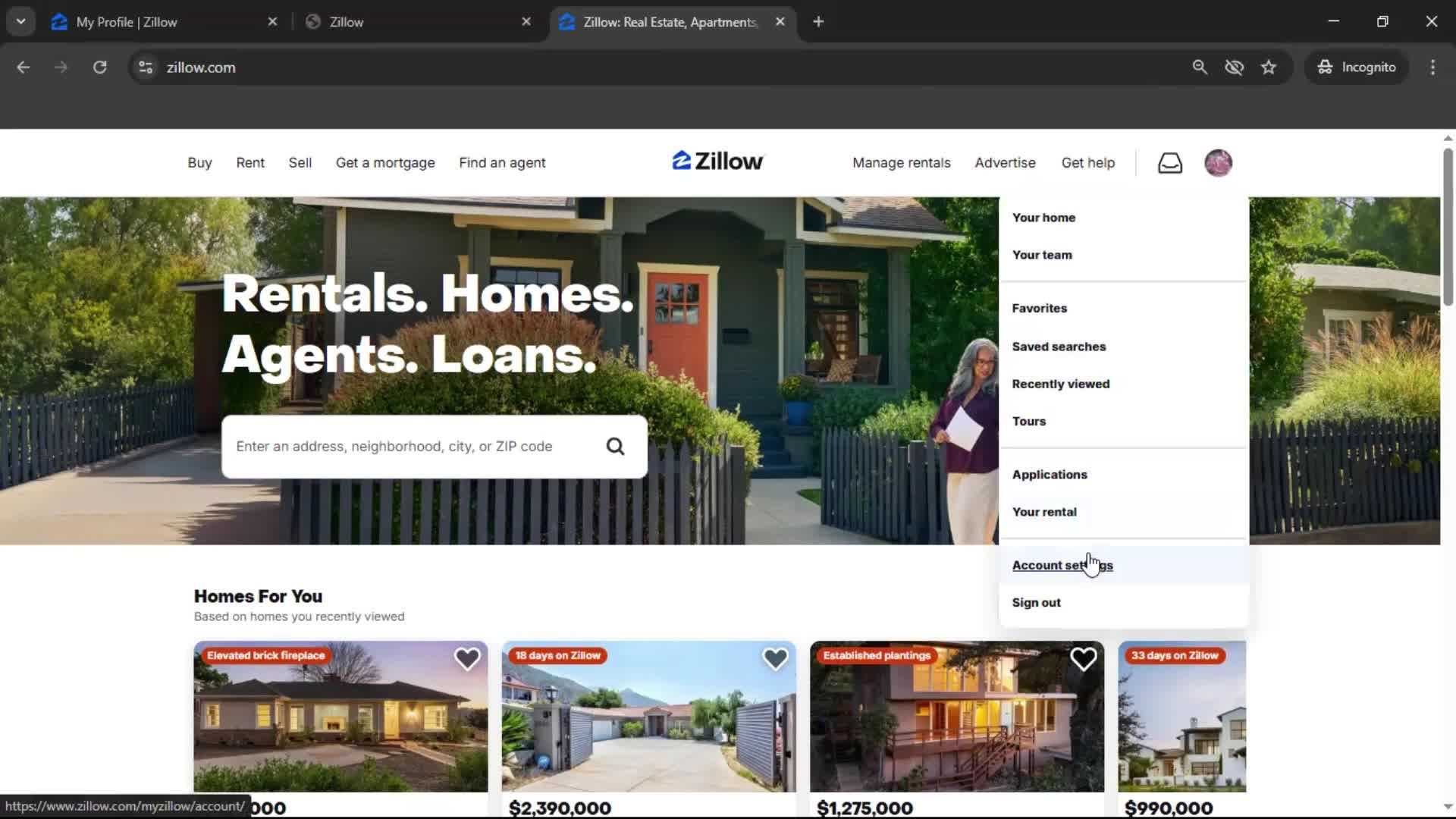 Updating your profile screenshot