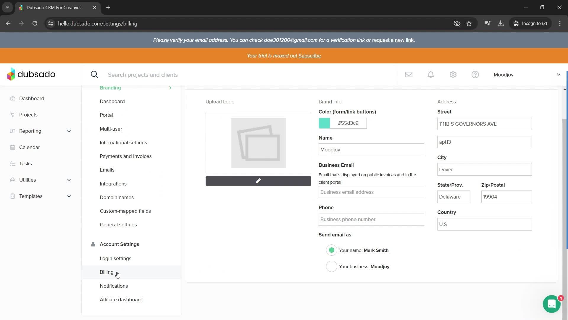 Upgrading your account screenshot