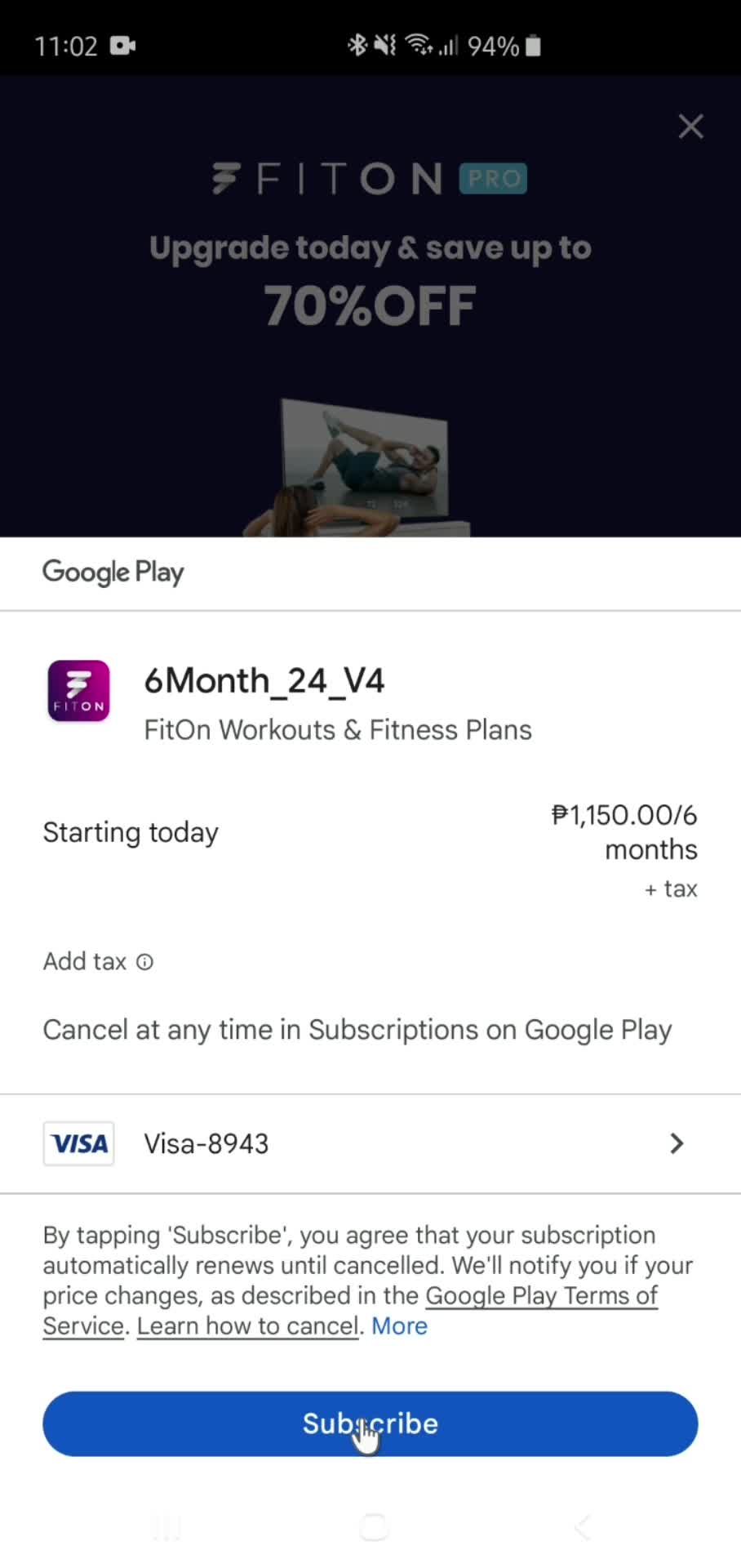 Upgrading your subscription on FitOn video thumbnail