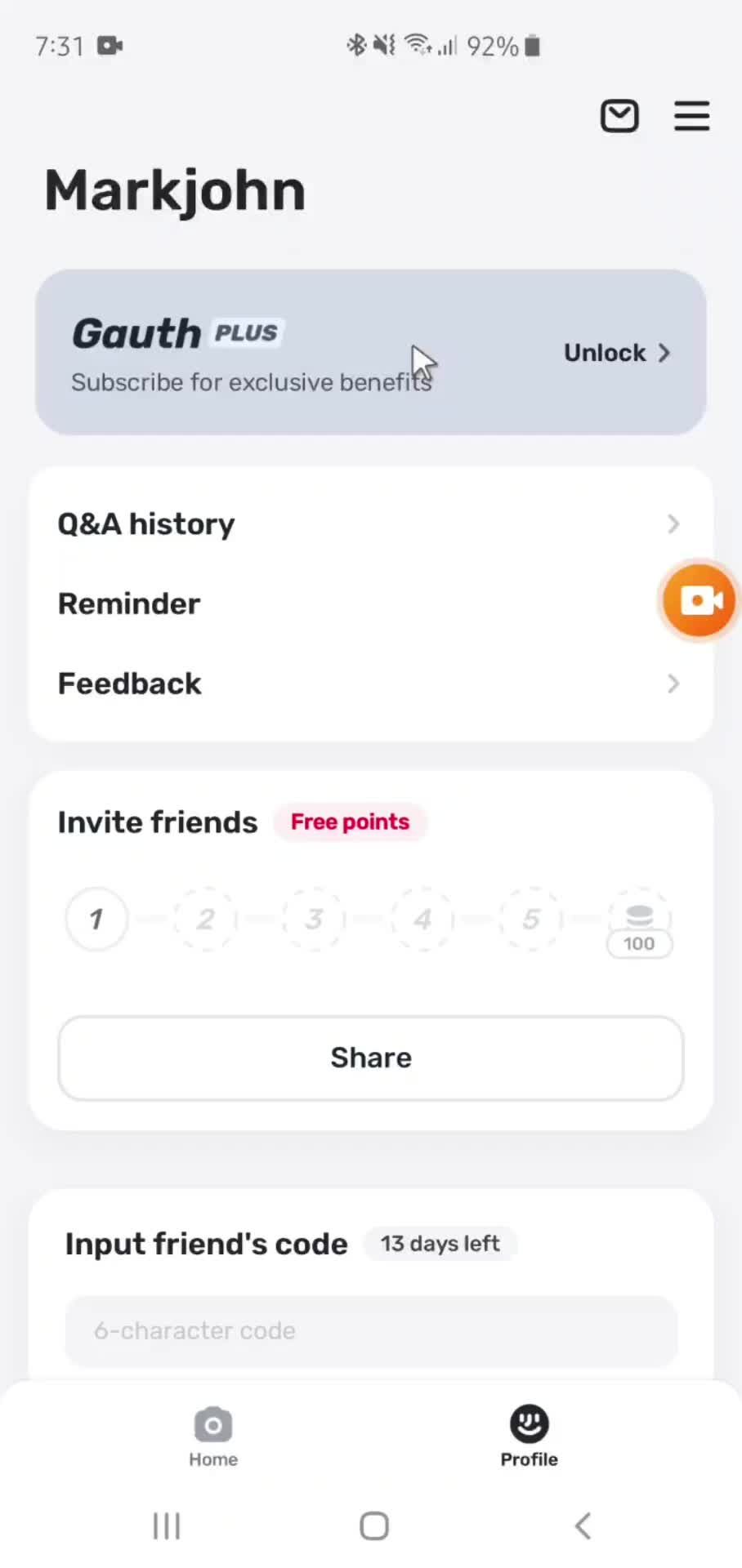 Upgrading your subscription screenshot