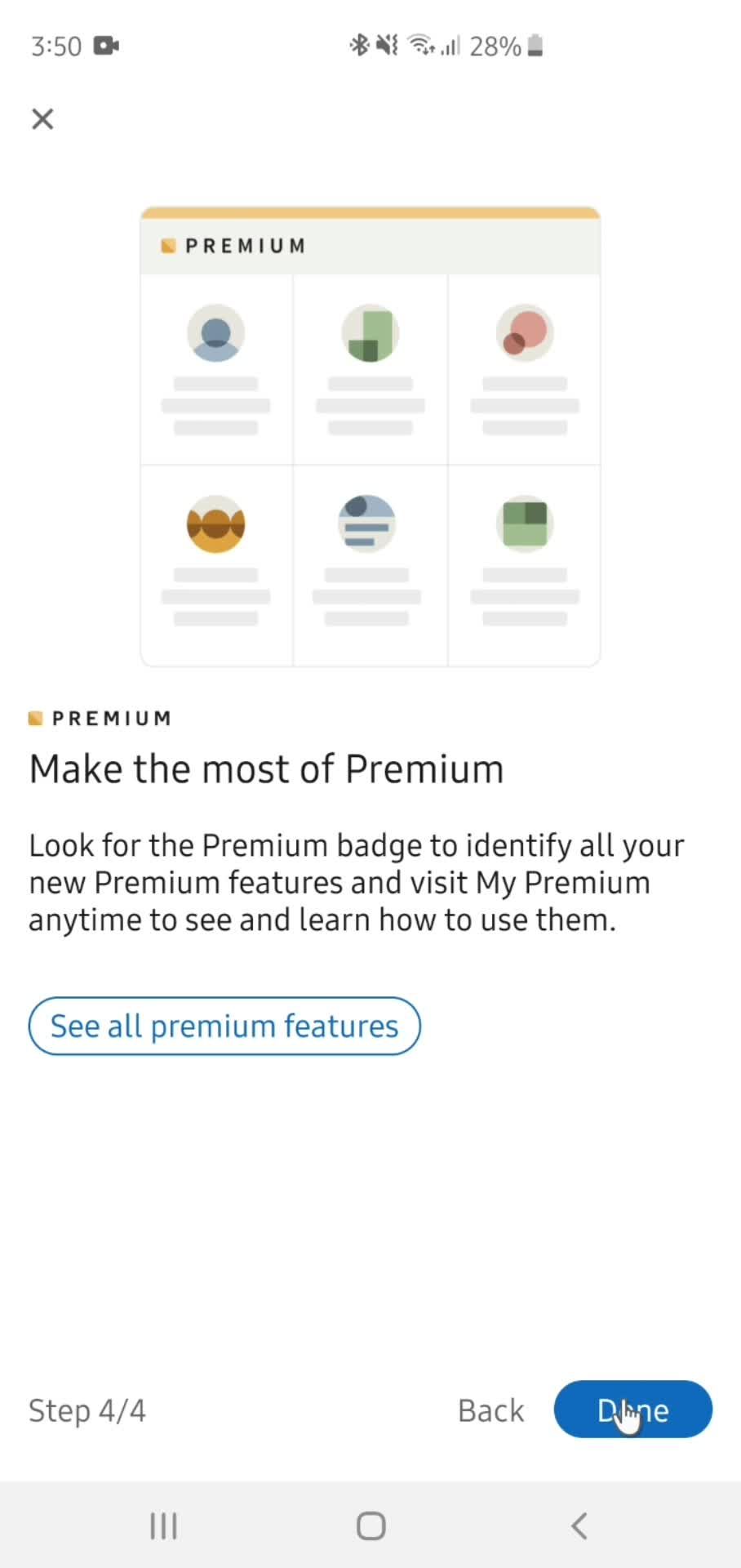 Upgrading your account screenshot