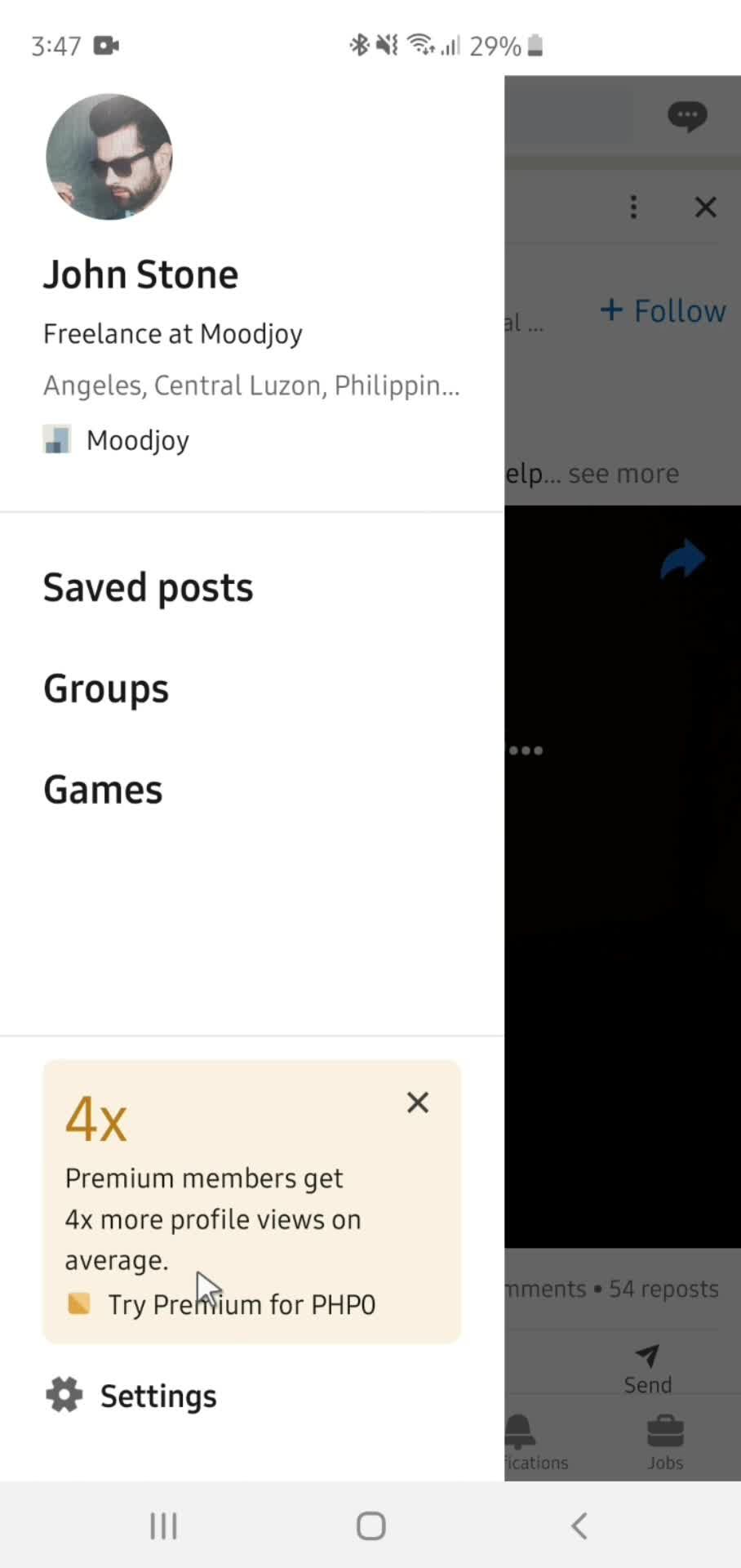 Upgrading your account screenshot