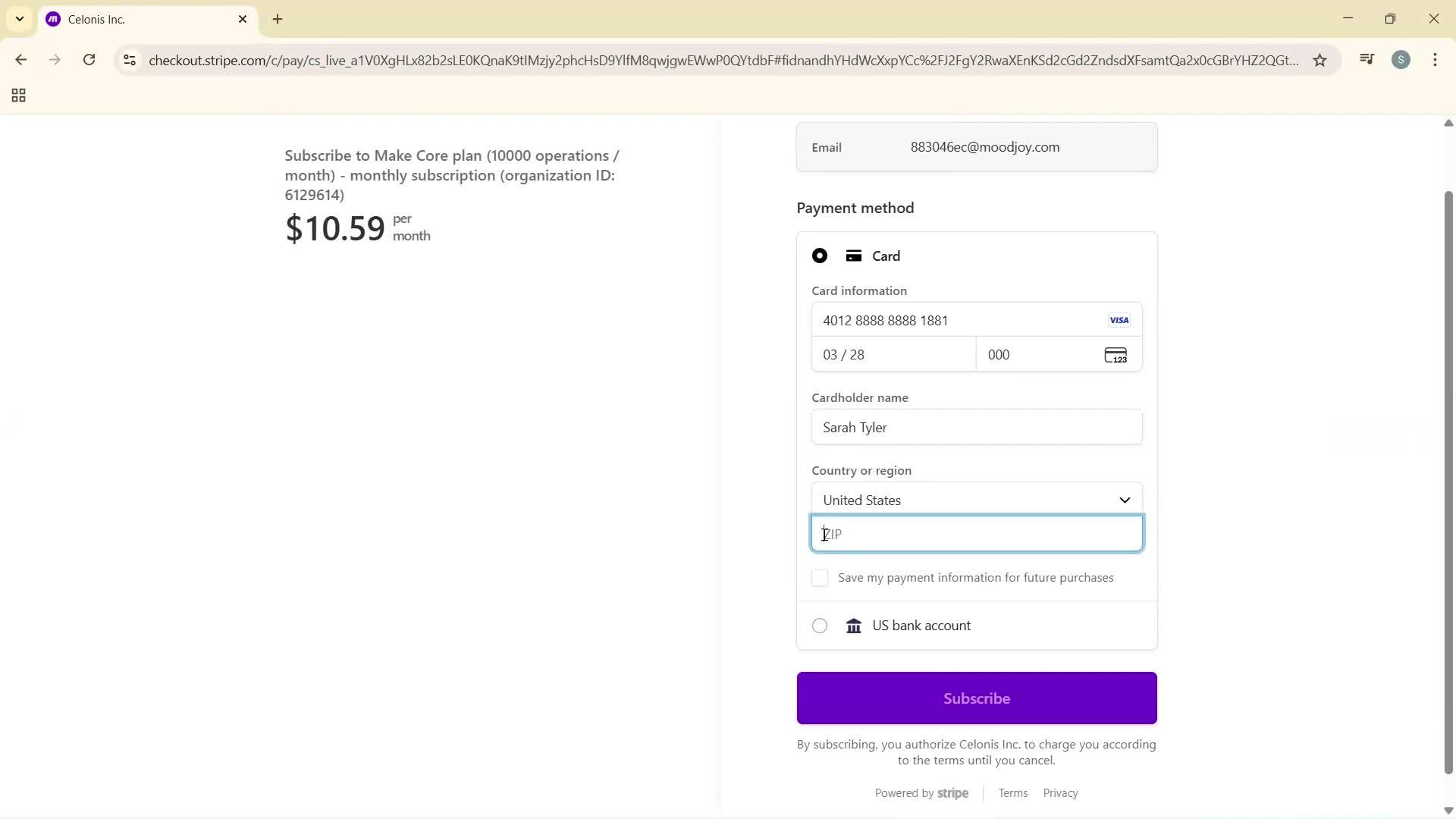 Upgrading your account screenshot