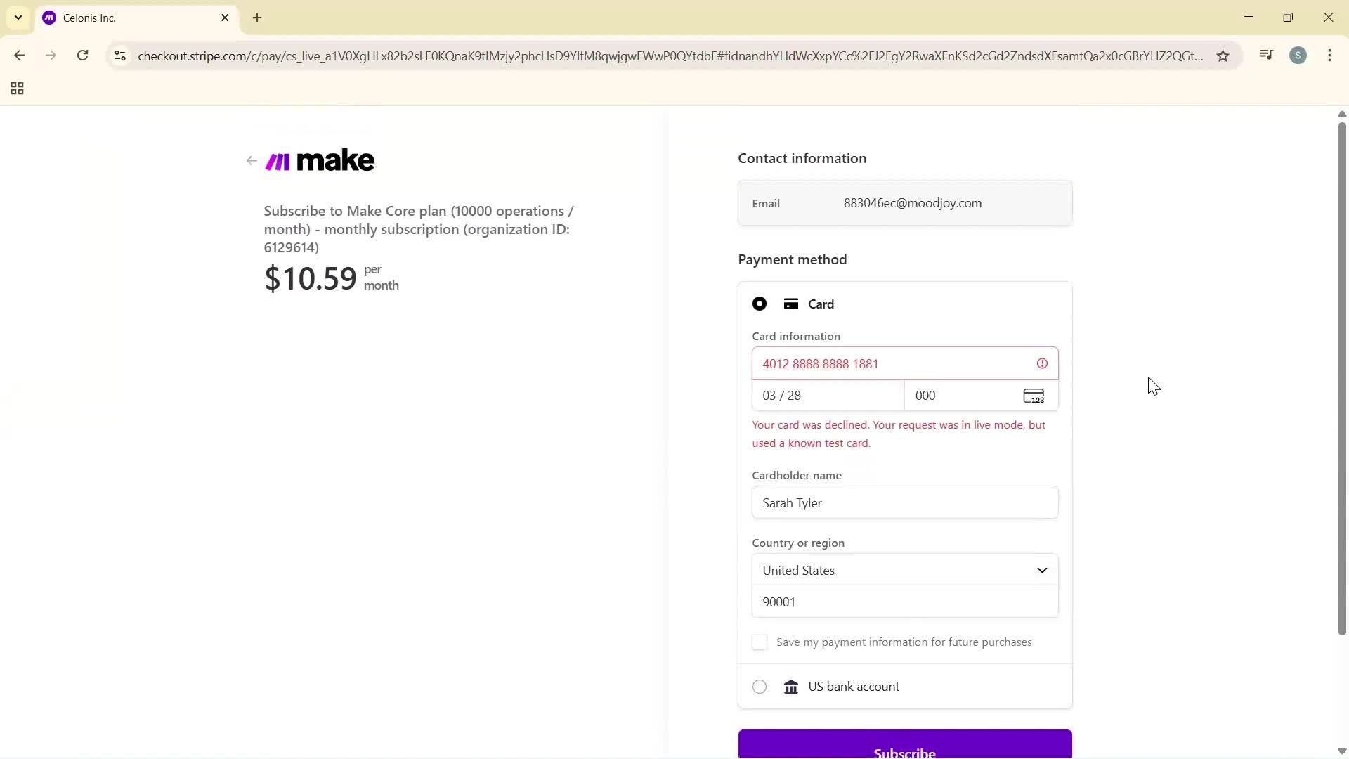 Upgrading your account screenshot