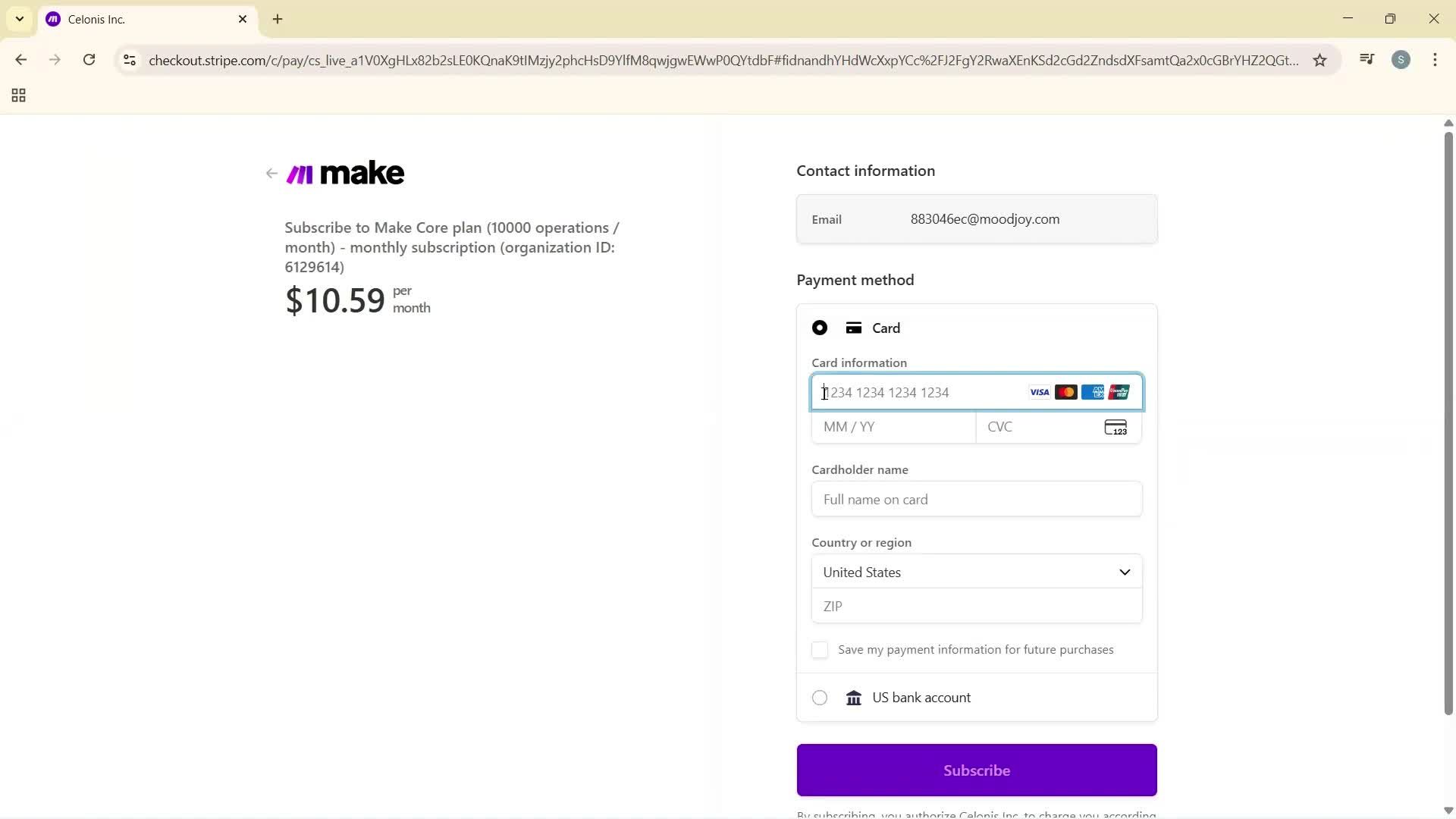Upgrading your account screenshot