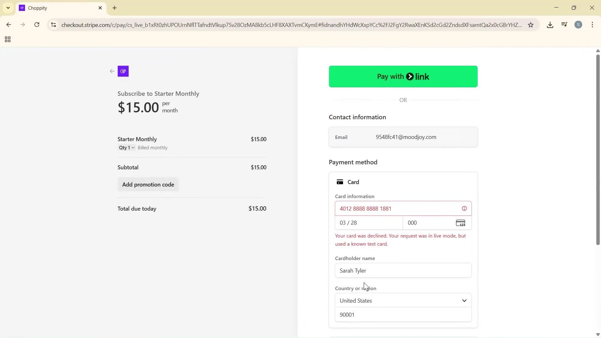 Upgrading your account screenshot