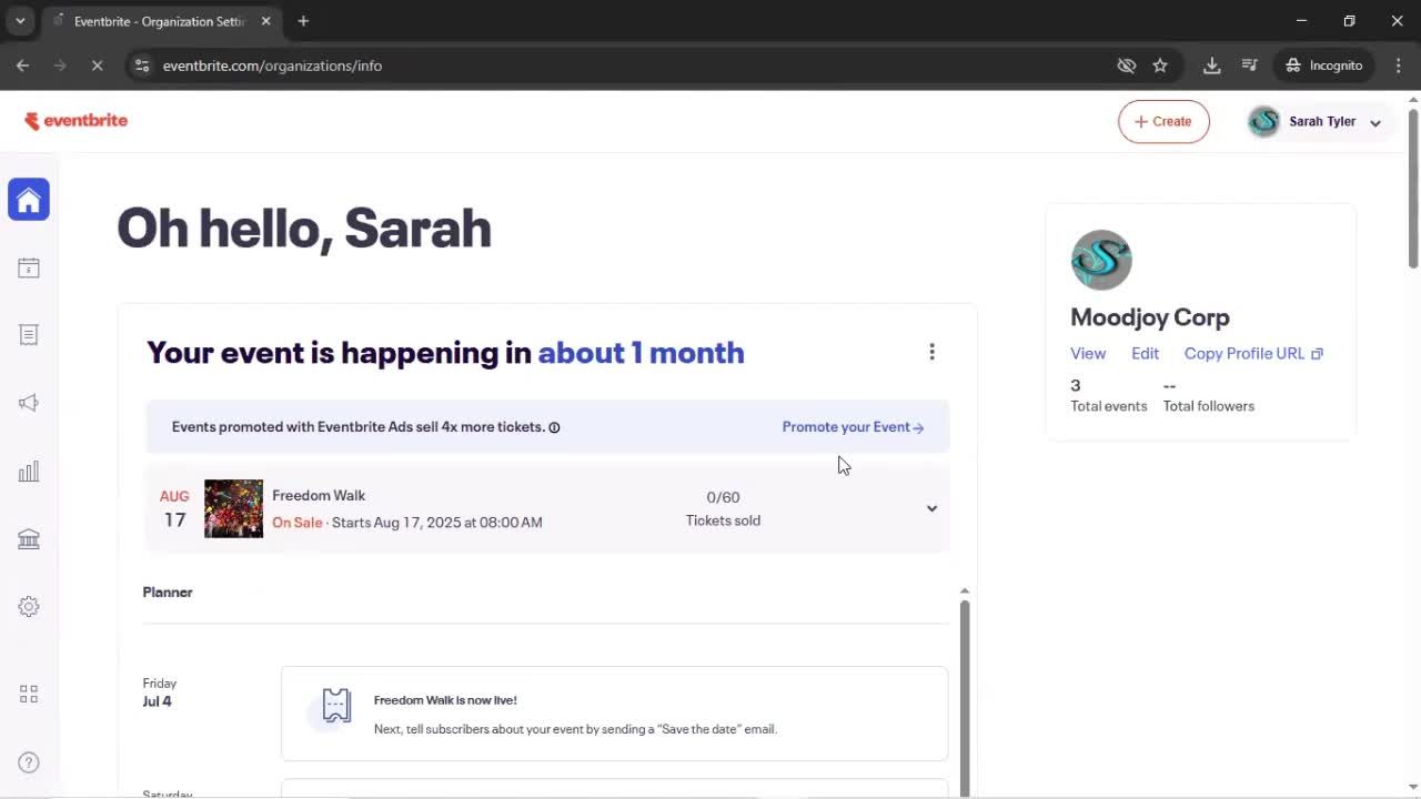 Upgrading your account screenshot