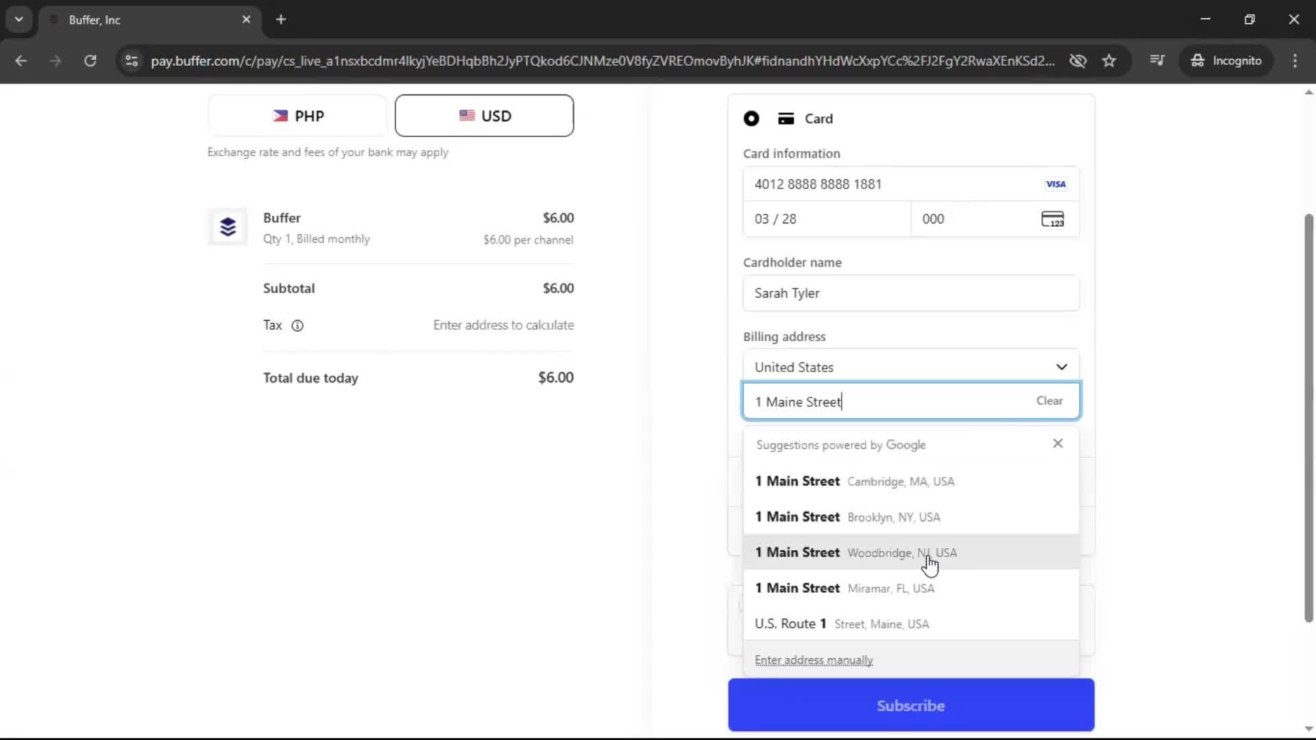 Upgrading your account screenshot