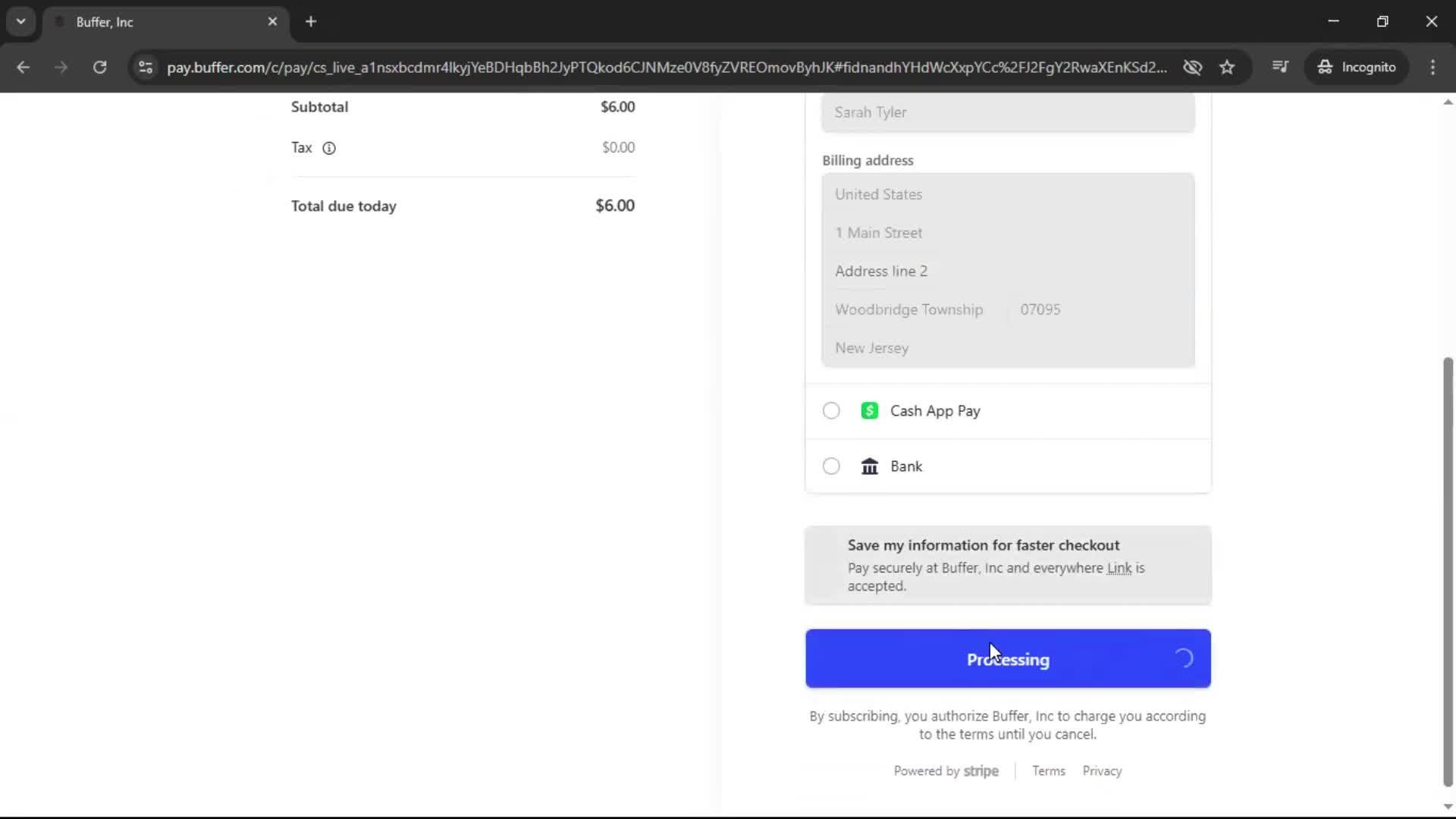 Upgrading your account screenshot