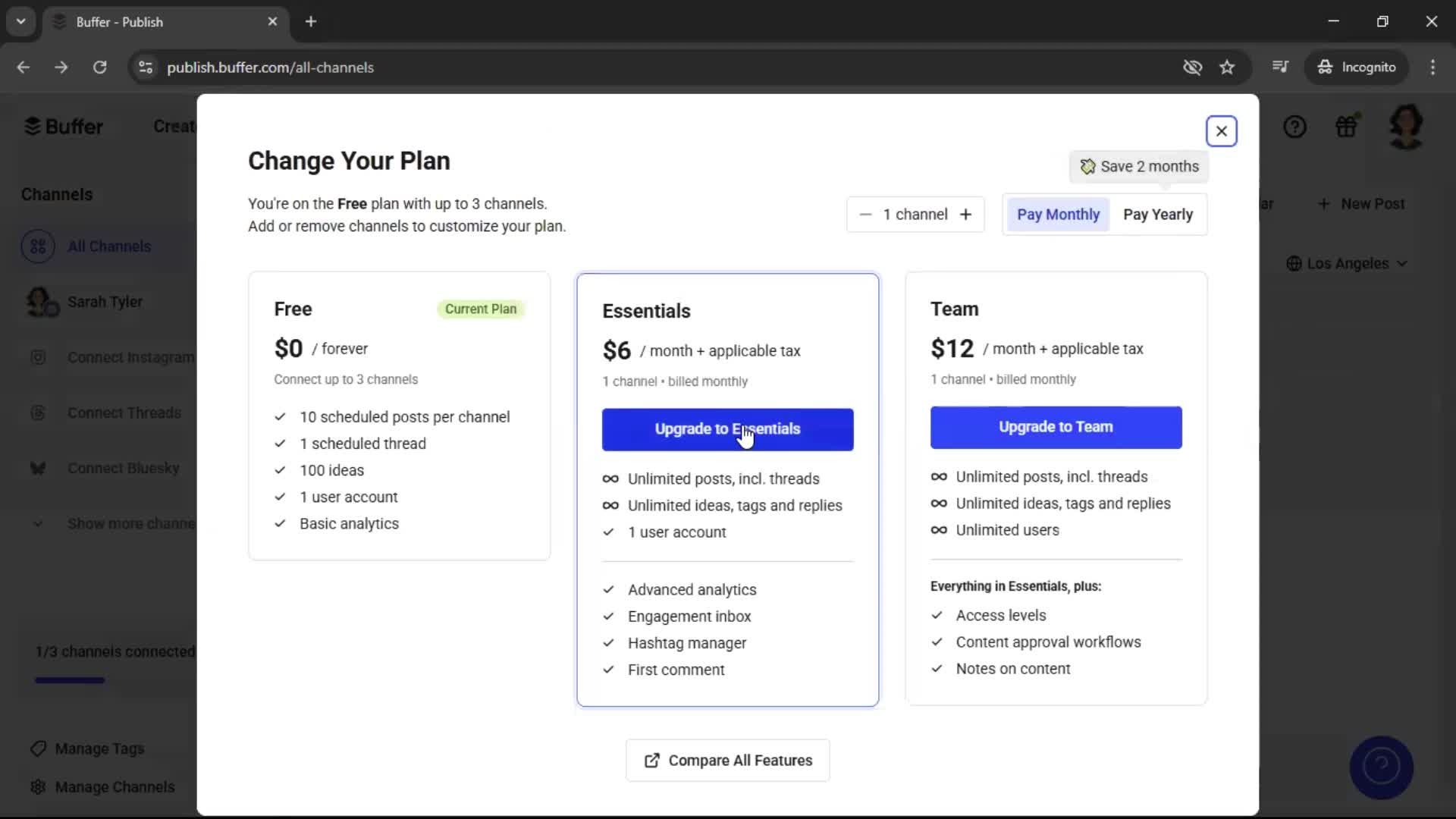 Upgrading your account on Buffer video thumbnail