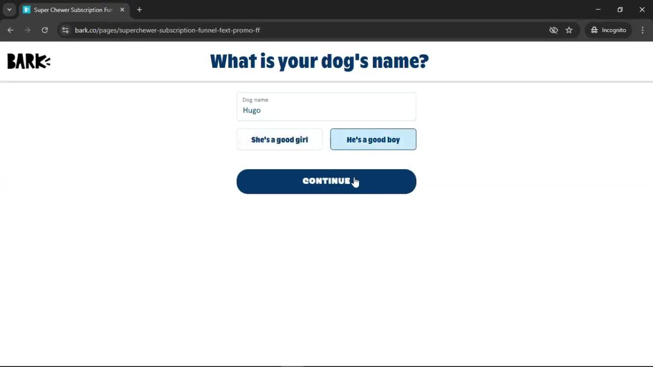Upgrading your account screenshot
