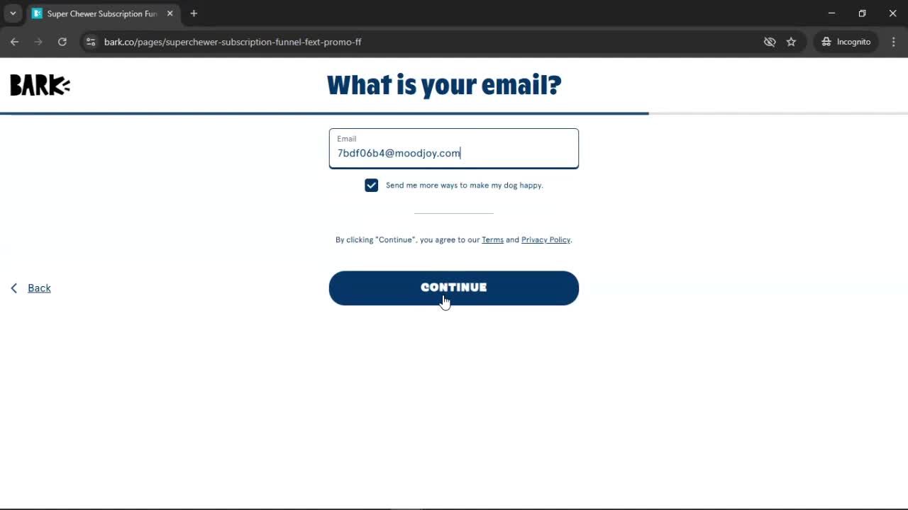 Upgrading your account screenshot