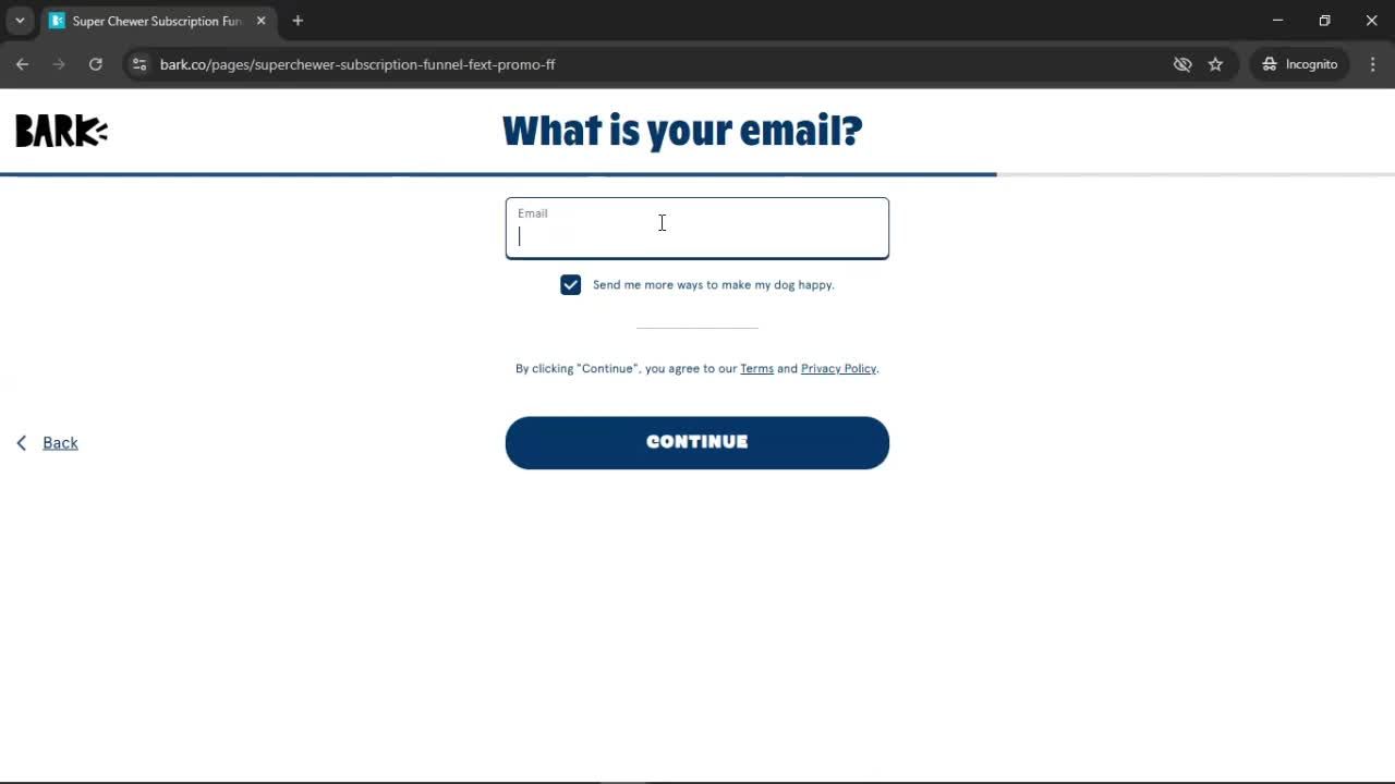 Upgrading your account screenshot