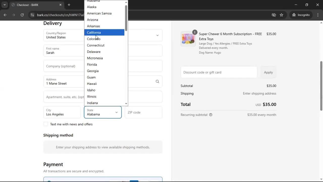 Upgrading your account screenshot