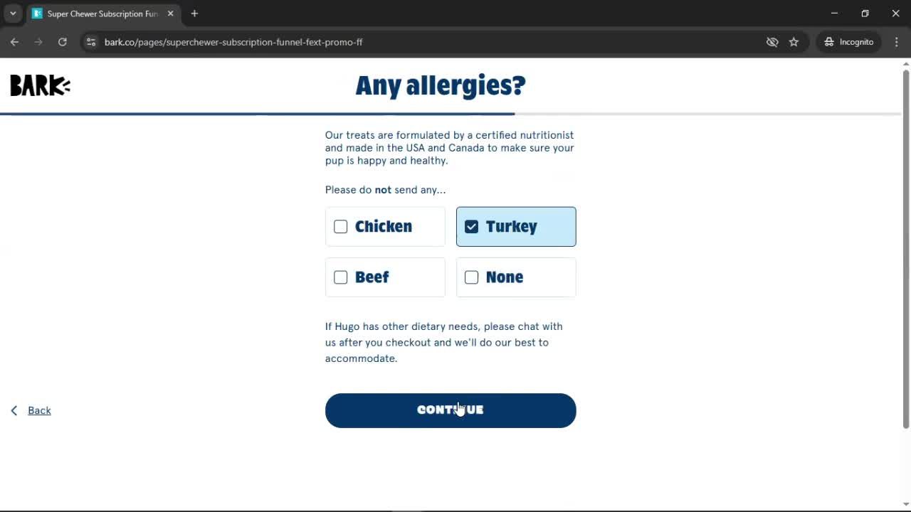 Upgrading your account screenshot